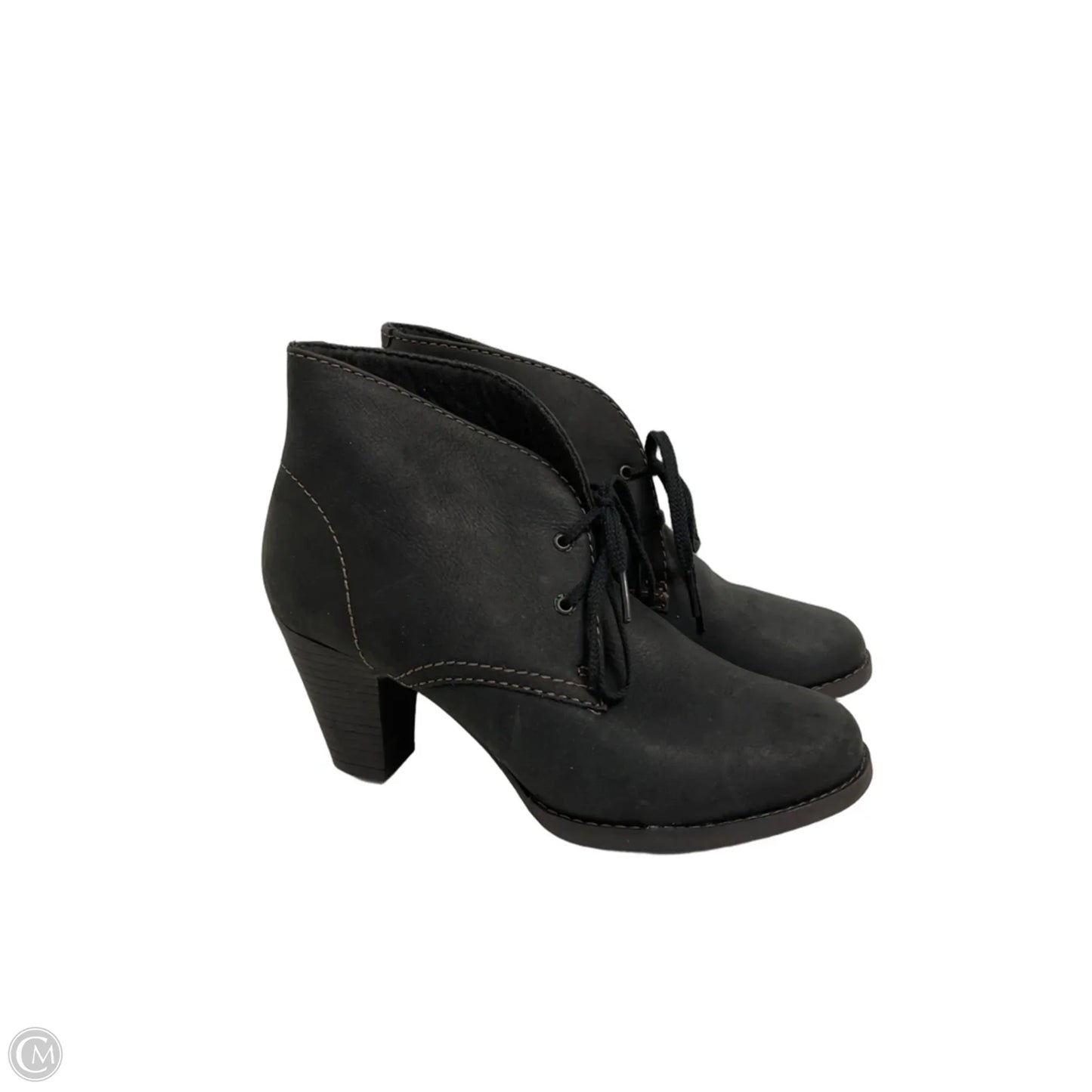 Boots Ankle Heels By Clarks In Black, Size: 8