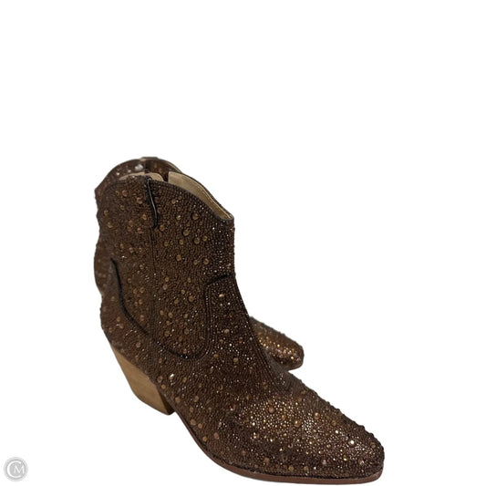 Boots Western By Betsey Johnson In Brown, Size: 9