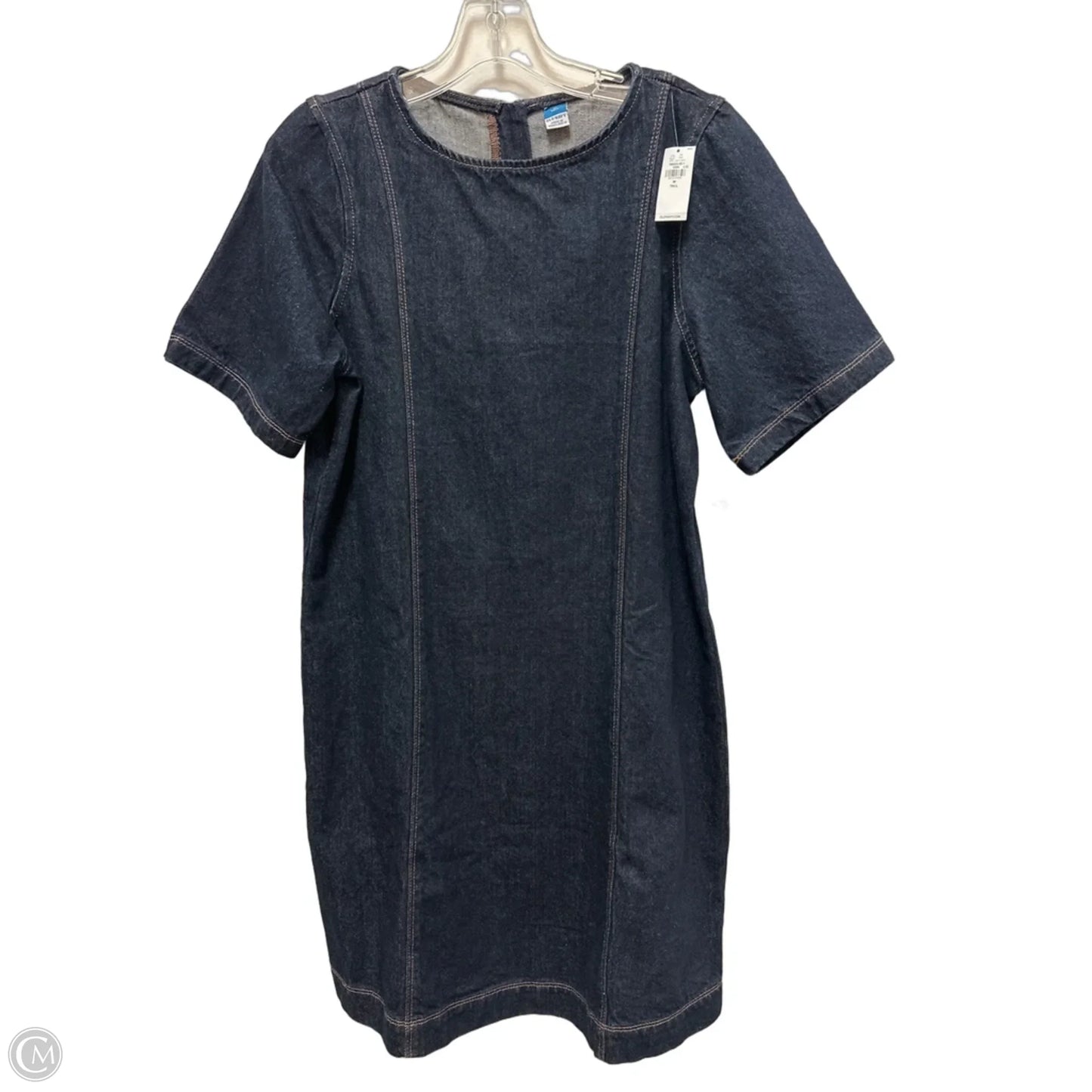 Dress Casual Midi By Old Navy In Blue Denim, Size: M