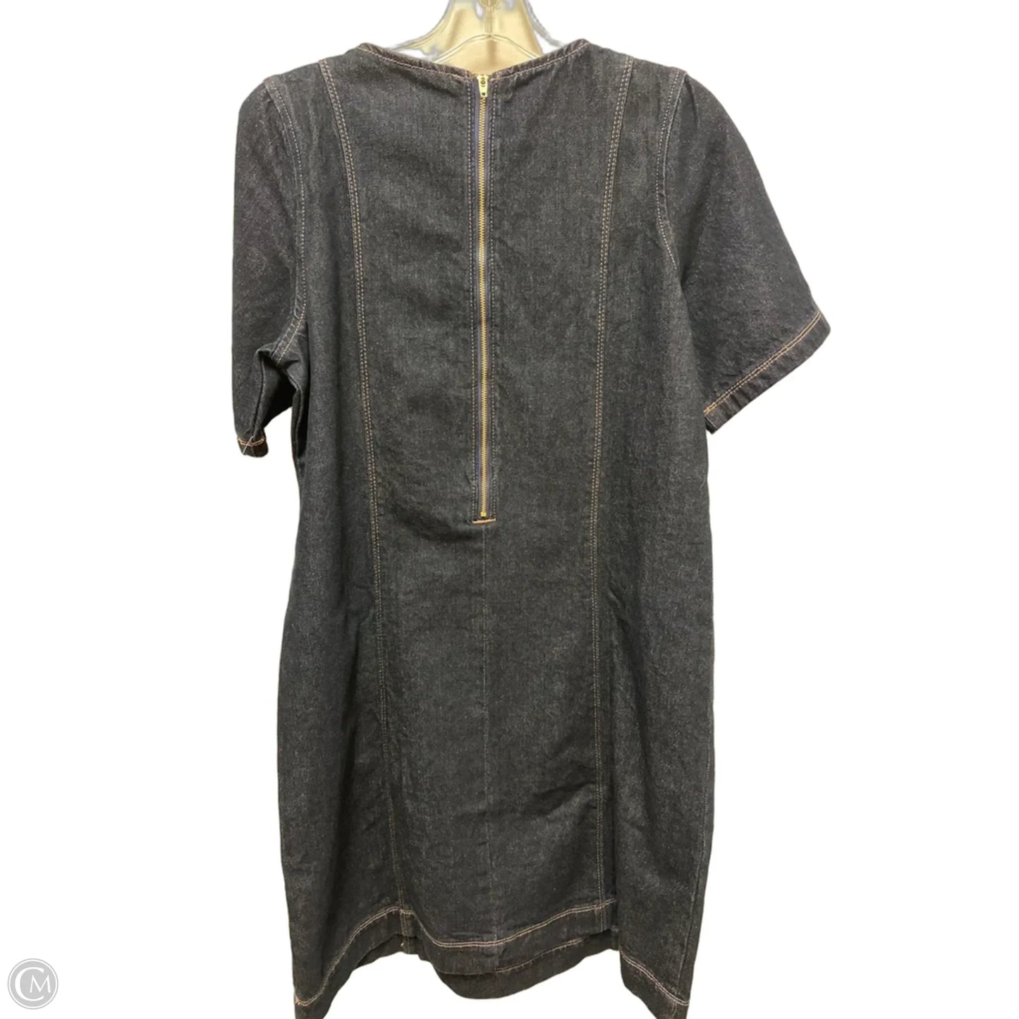 Dress Casual Midi By Old Navy In Blue Denim, Size: M