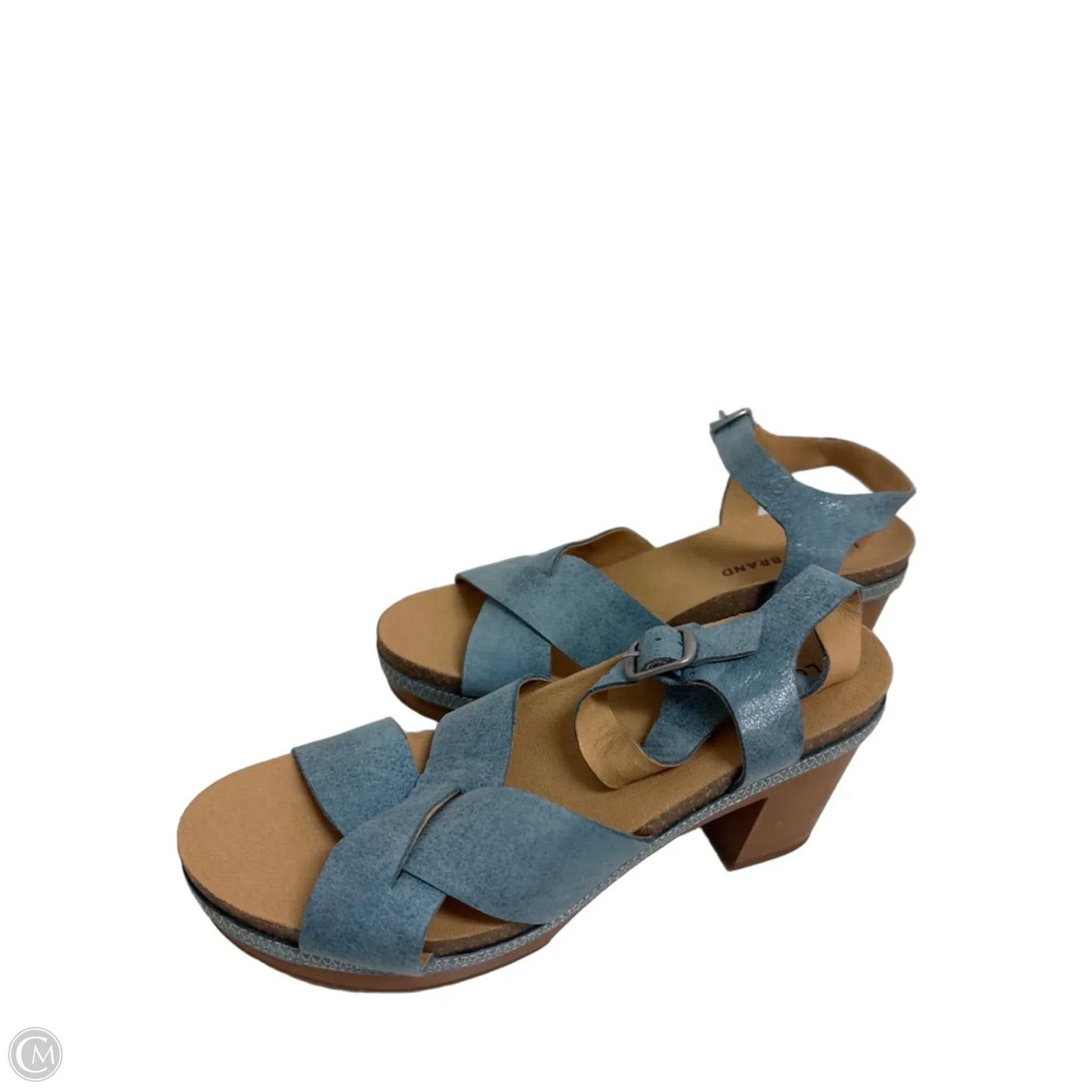 Sandals Heels Block By Lucky Brand In Blue, Size: 8