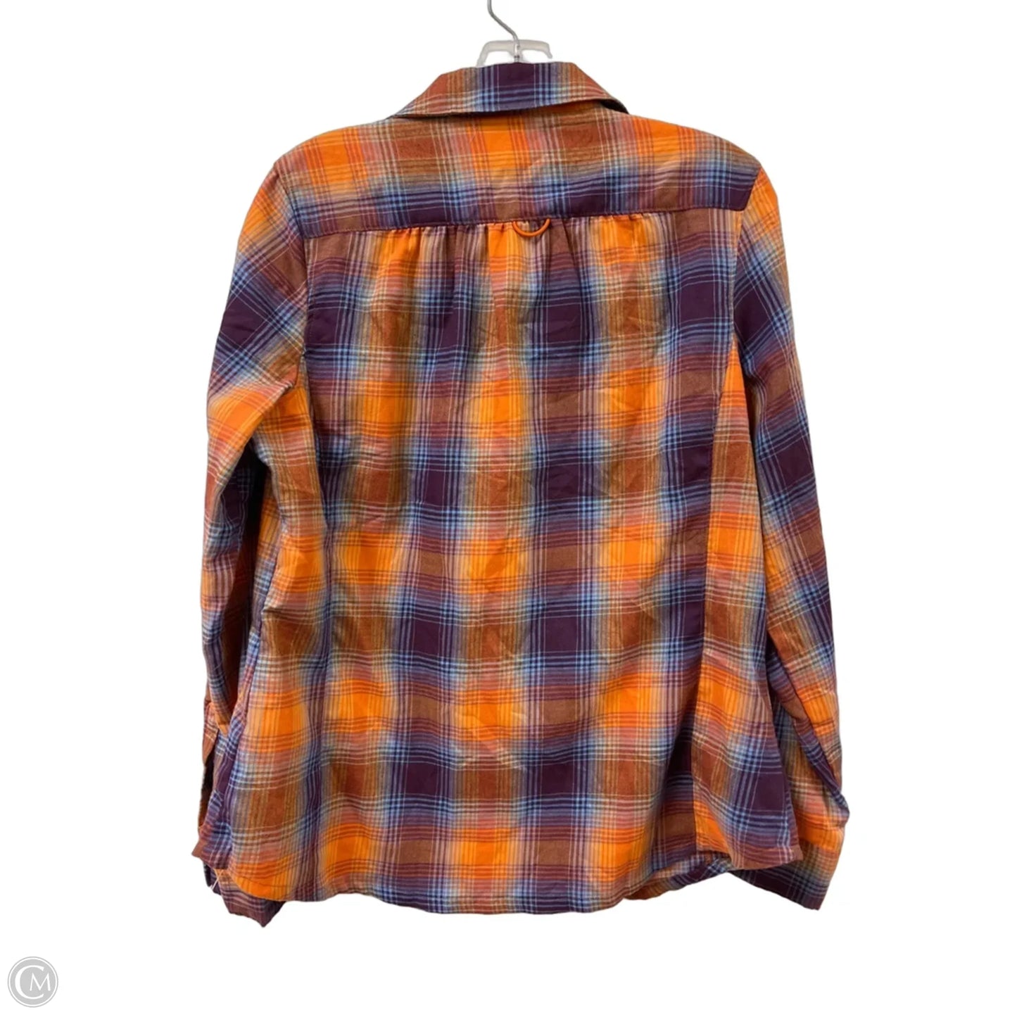 Blouse Long Sleeve By Woolrich In Orange, Size: L