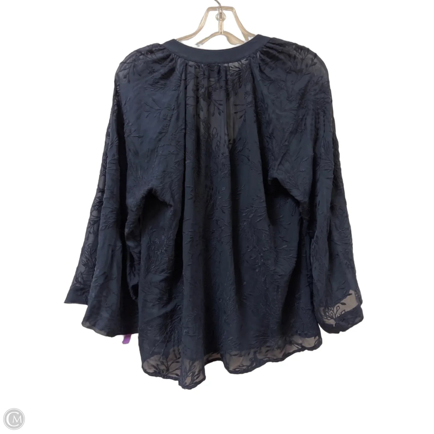 Top Long Sleeve By Cmb In Blue, Size: S
