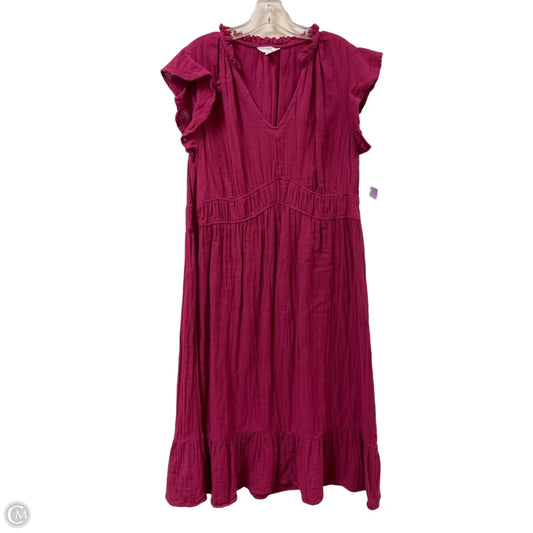 Dress Casual Maxi By Time And Tru In Pink, Size: Xl