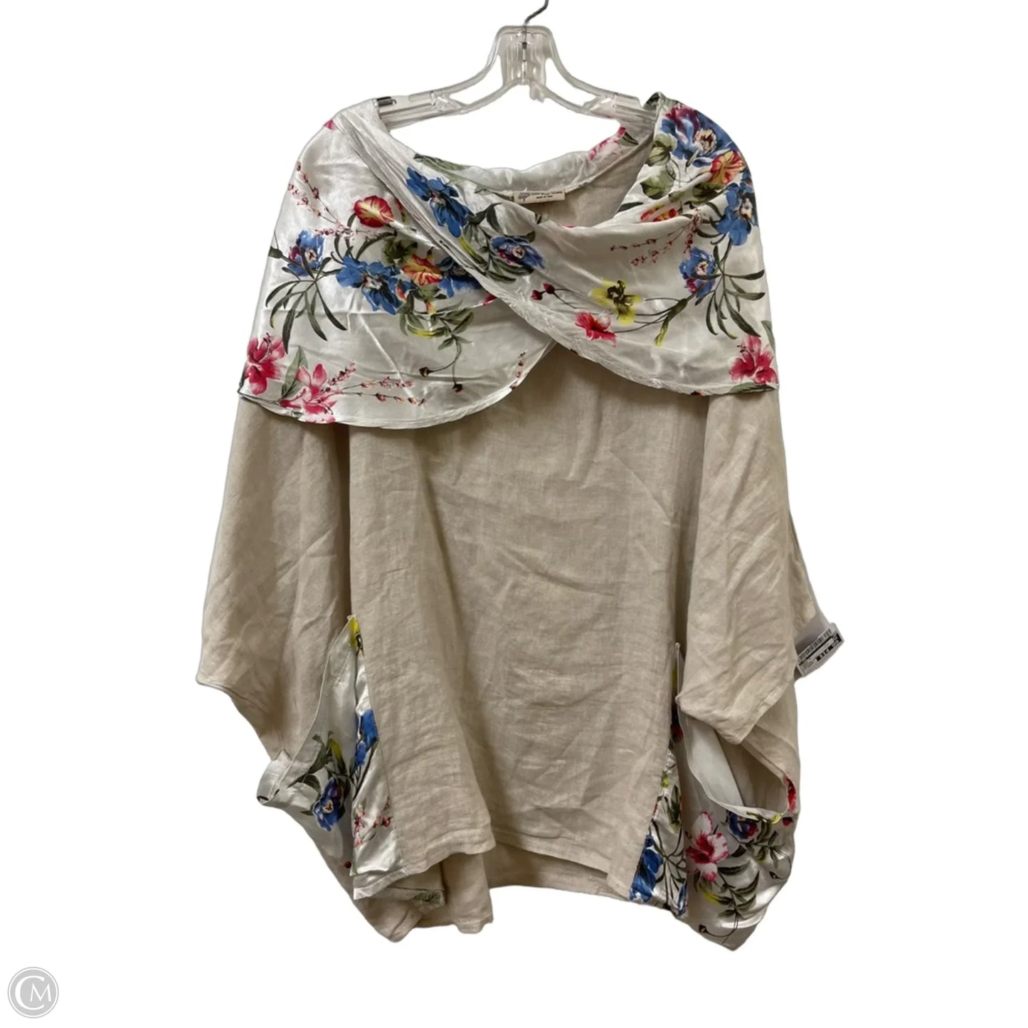 Tunic Short Sleeve By Cmb In Cream, Size: Osfm
