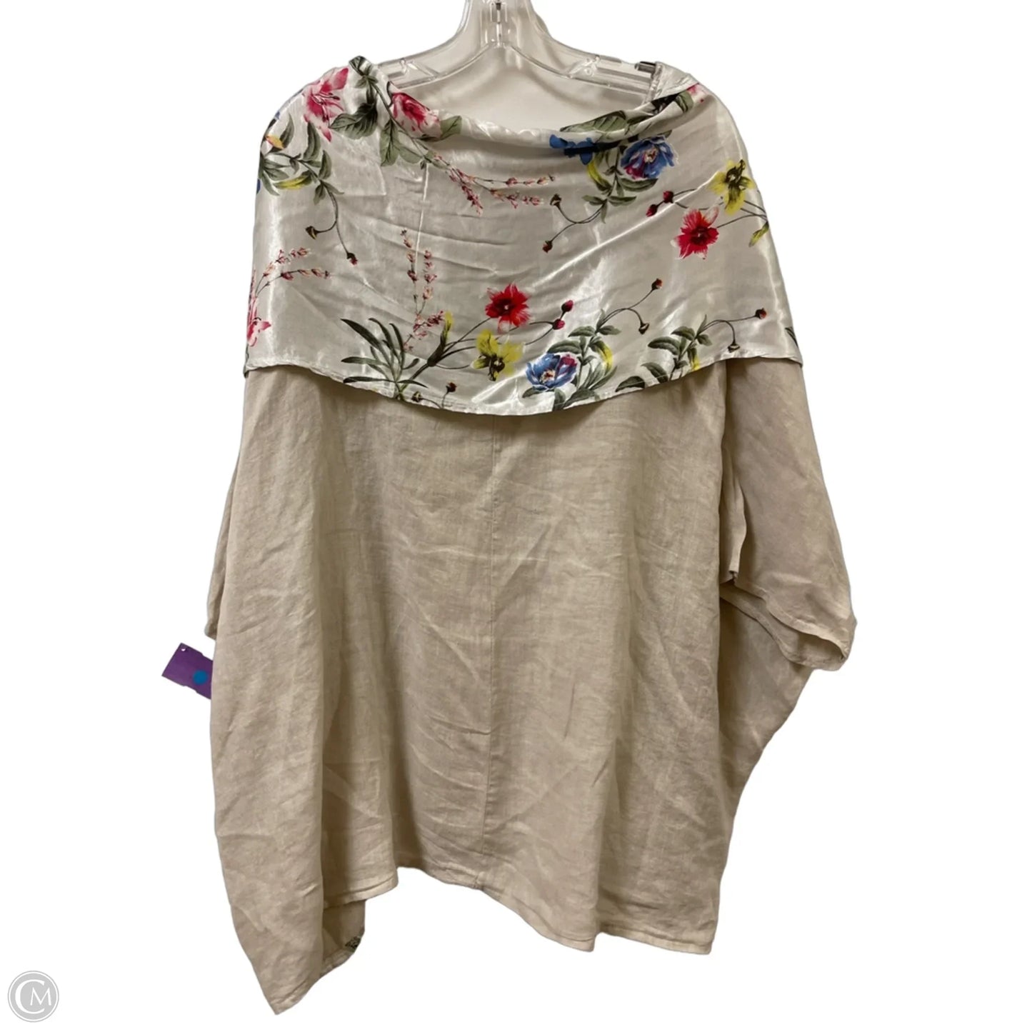 Tunic Short Sleeve By Cmb In Cream, Size: Osfm