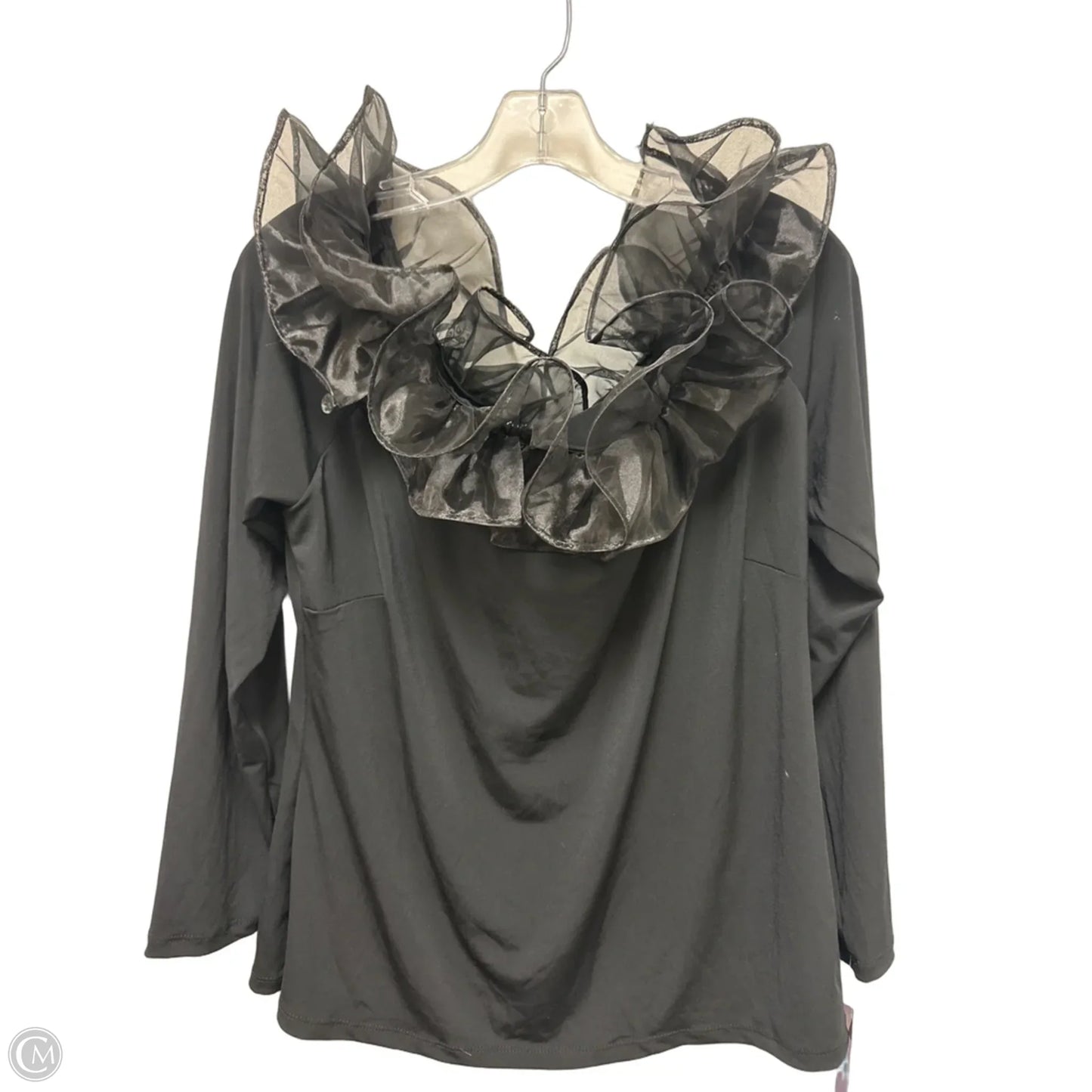 Top Long Sleeve By Boston Proper In Black, Size: Xl