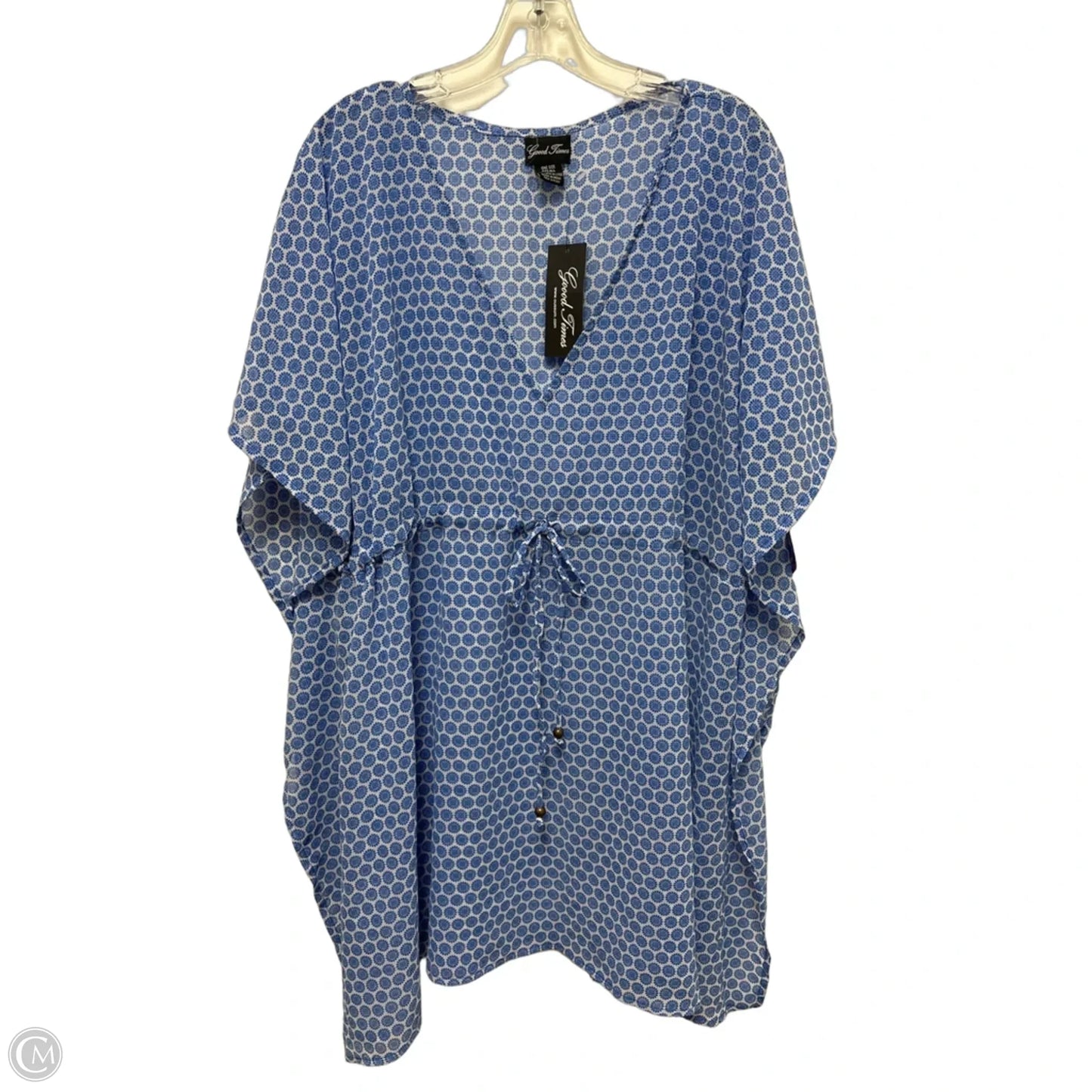 Swimwear Cover-up By Clothes Mentor In Blue, Size: Osfm