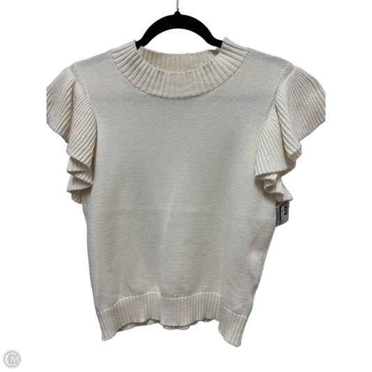 Sweater Short Sleeve By Jodifl In Cream, Size: S
