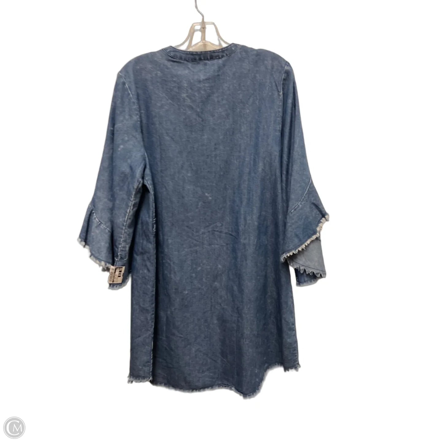 Dress Casual Midi By Clothes Mentor In Blue Denim, Size: L