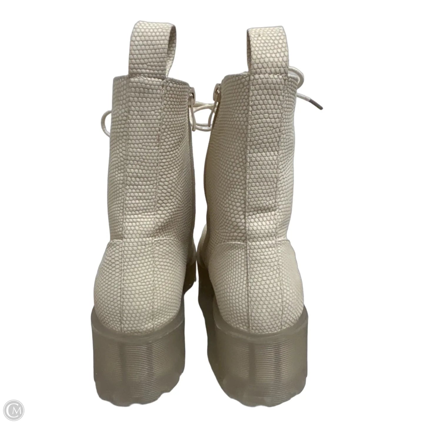 Boots Combat By Dirty Laundry In Cream, Size: 8