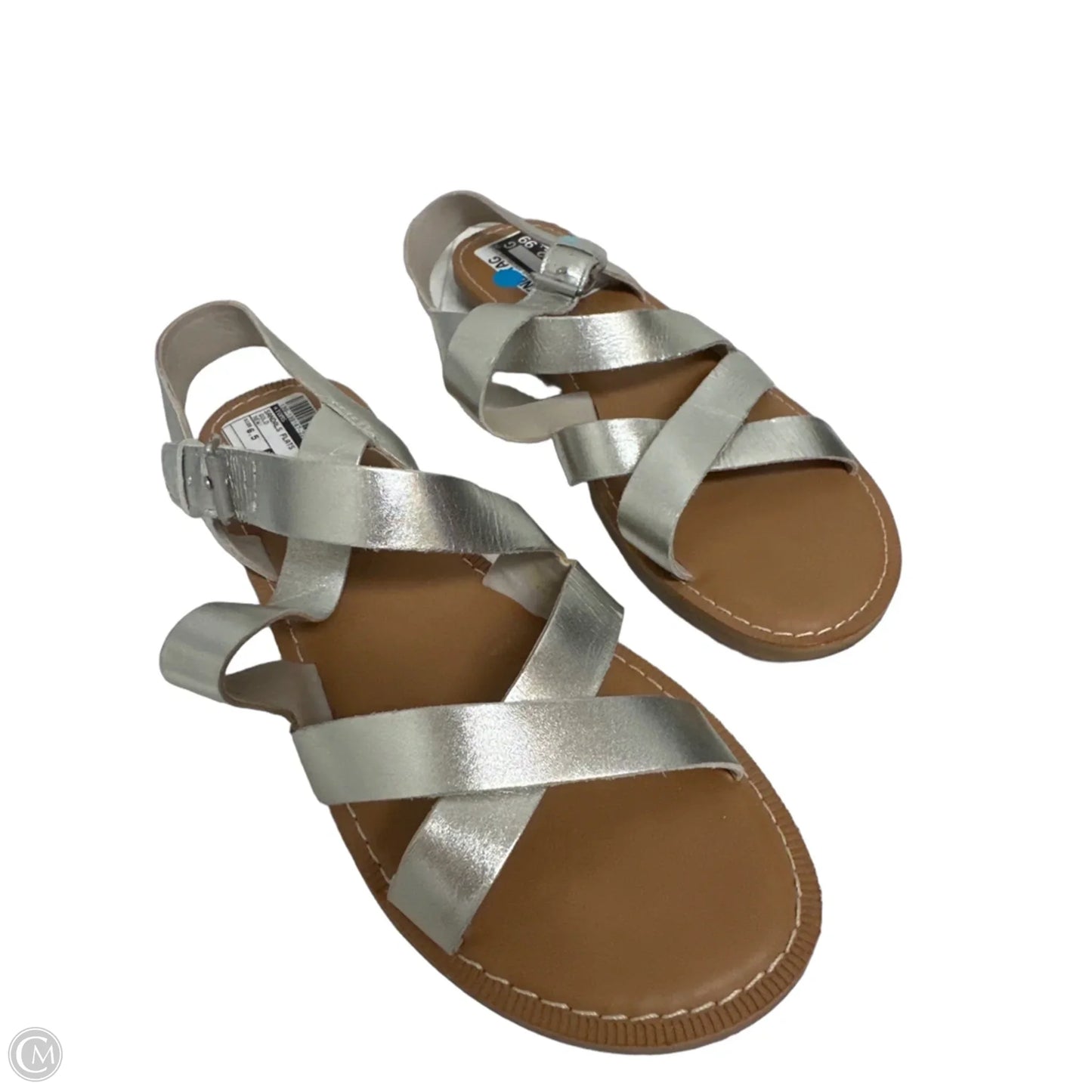 Sandals Flats By Toms In Gold, Size: 6.5