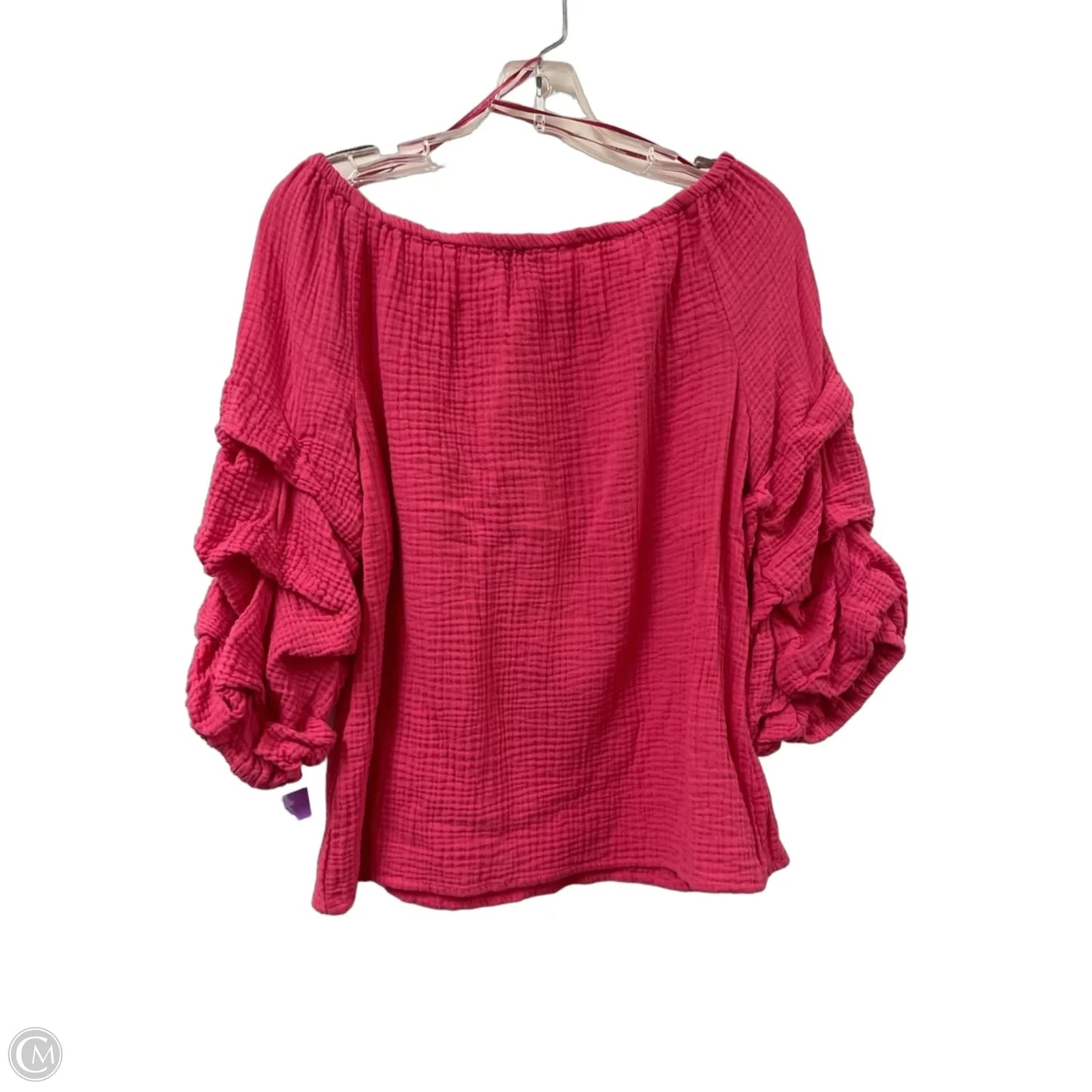 Top Long Sleeve By Cece In Pink, Size: M