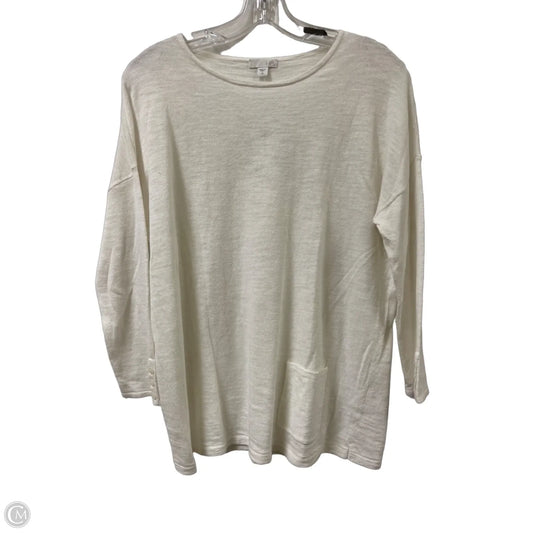 Top Long Sleeve By J. Jill In White, Size: S