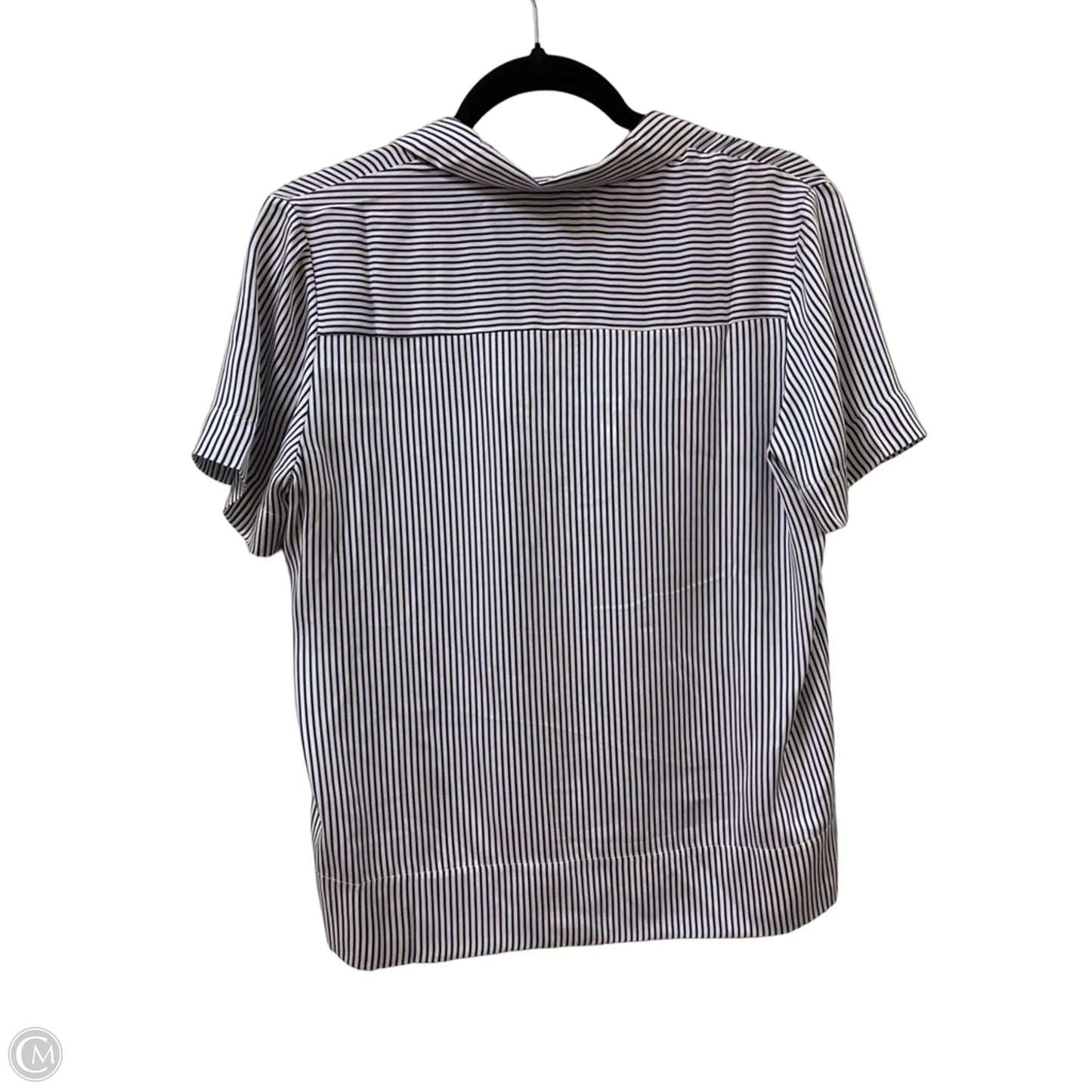 Blouse Short Sleeve By Quince In Blue, Size: S