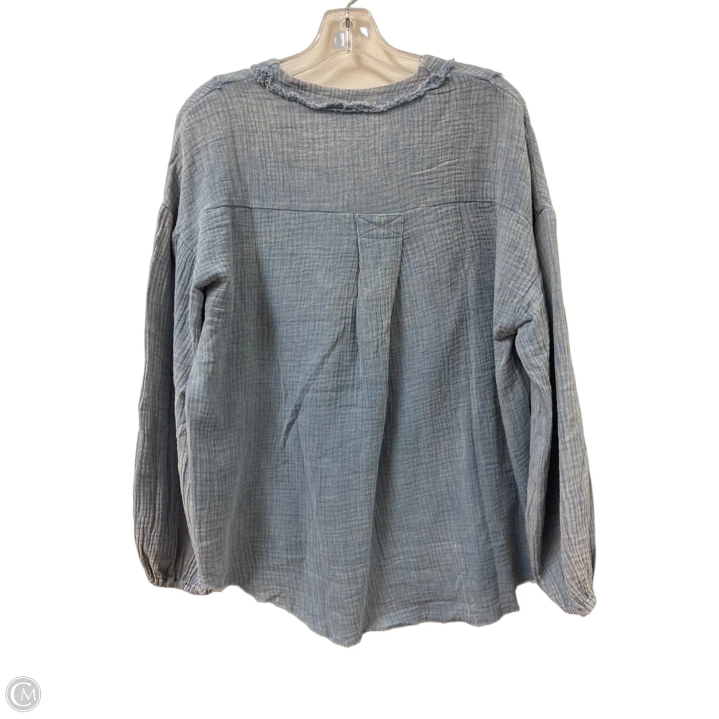Top Long Sleeve By New In In Blue, Size: S