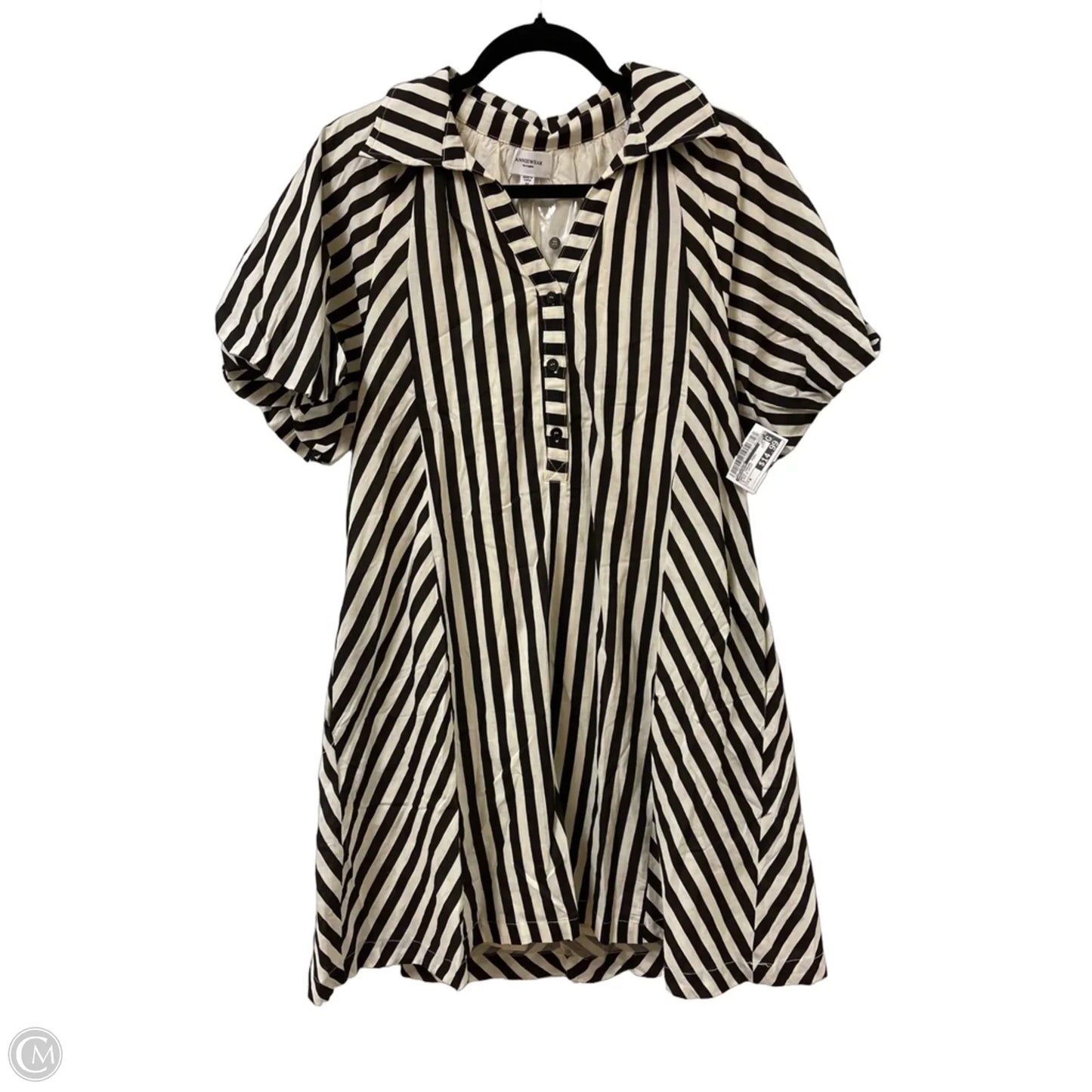 Dress Casual Midi By Anniewear In Black & Cream, Size: M