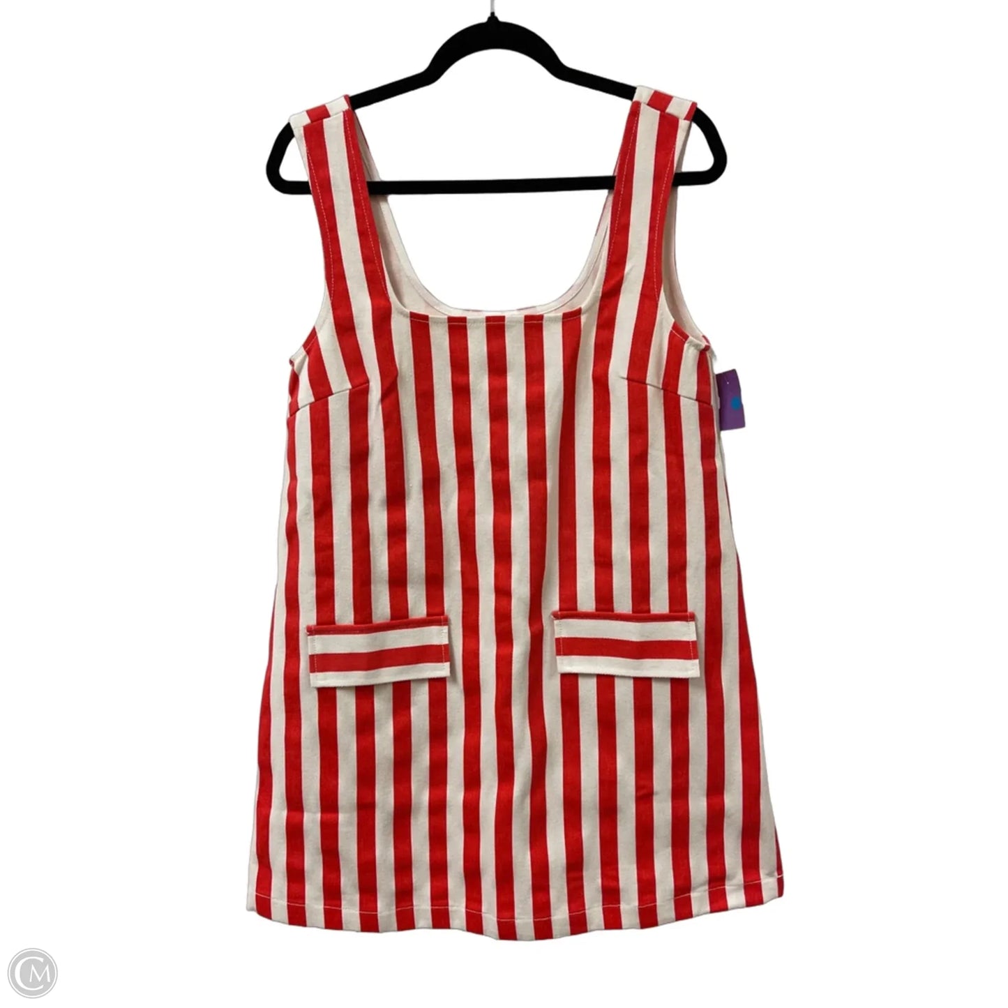Dress Casual Midi By Clothes Mentor In Red & White, Size: S
