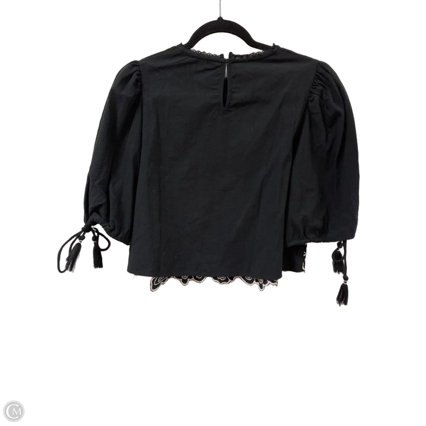 Top Short Sleeve By Zara In Black, Size: S