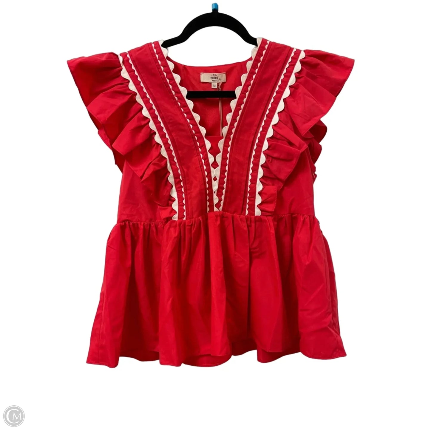 Top Short Sleeve By Entro In Red, Size: M