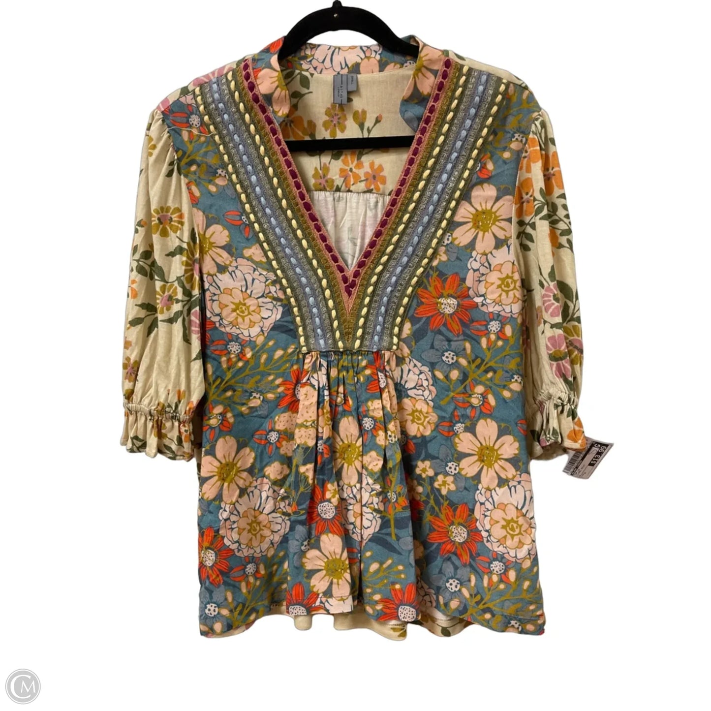 Top Long Sleeve By Blank London In Floral Print, Size: S