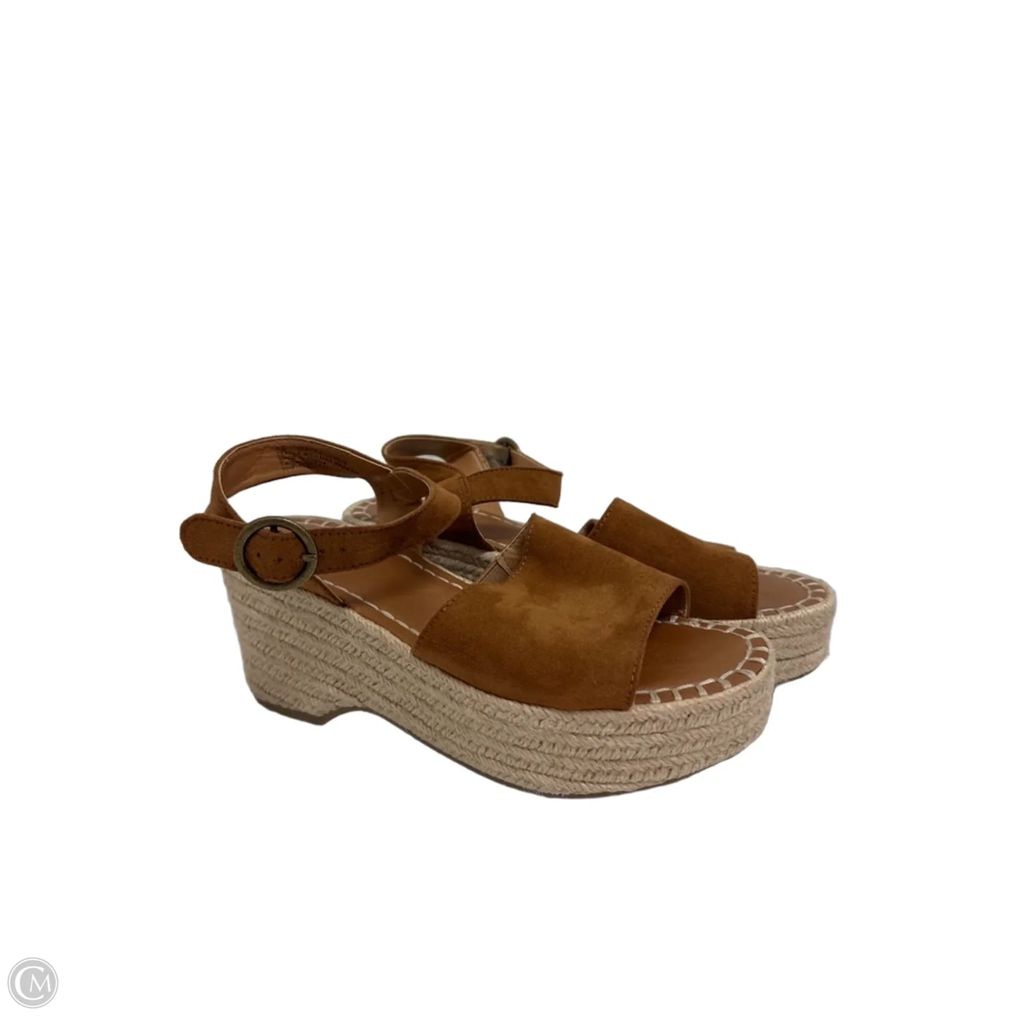 Sandals Heels Wedge By Universal Thread In Brown, Size: 7.5