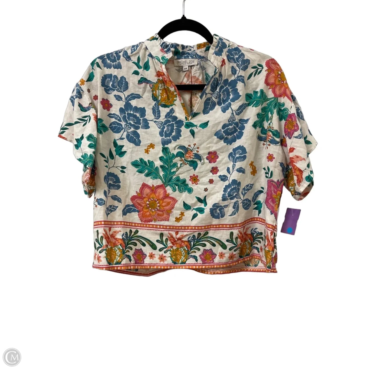 Top Short Sleeve By Rachel Zoe In Floral Print, Size: Xs