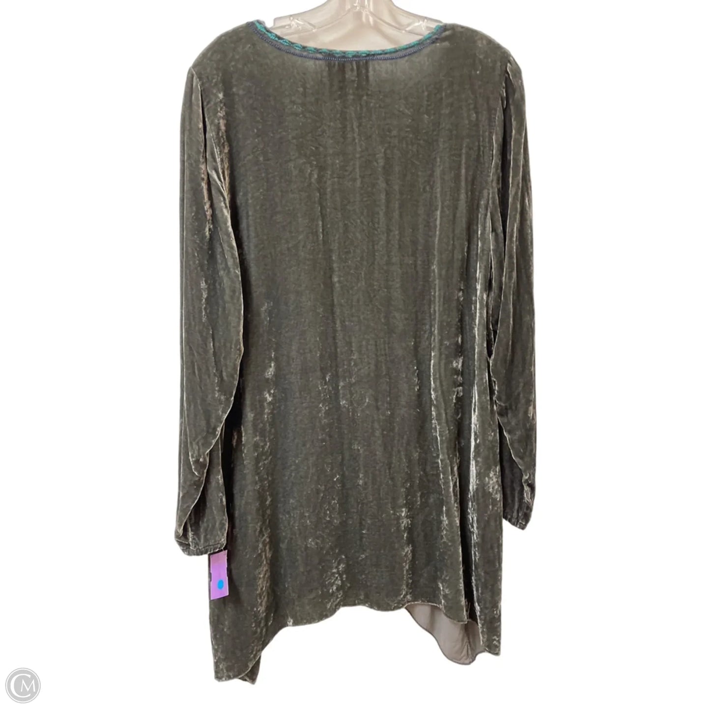 Tunic Designer By Johnny Was In Grey, Size: L