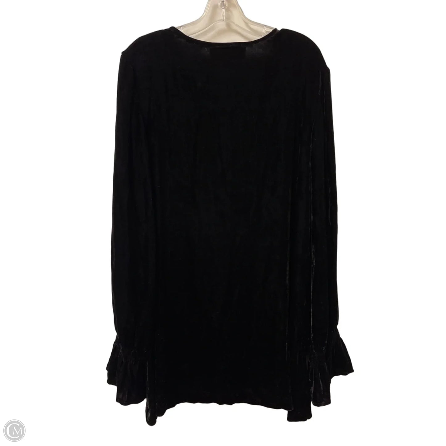 Tunic Long Sleeve By Double D Ranch In Black, Size: L