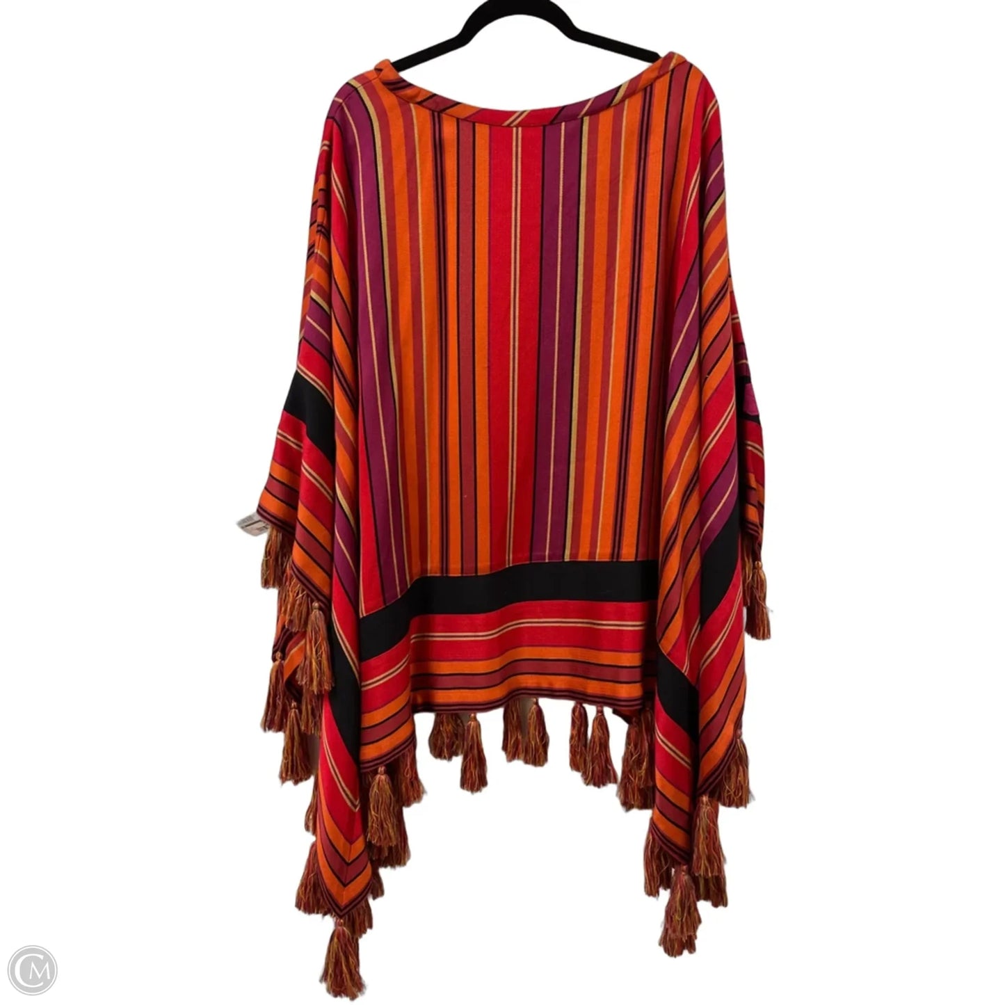 Shawl By Cma In Orange & Red, Size: L