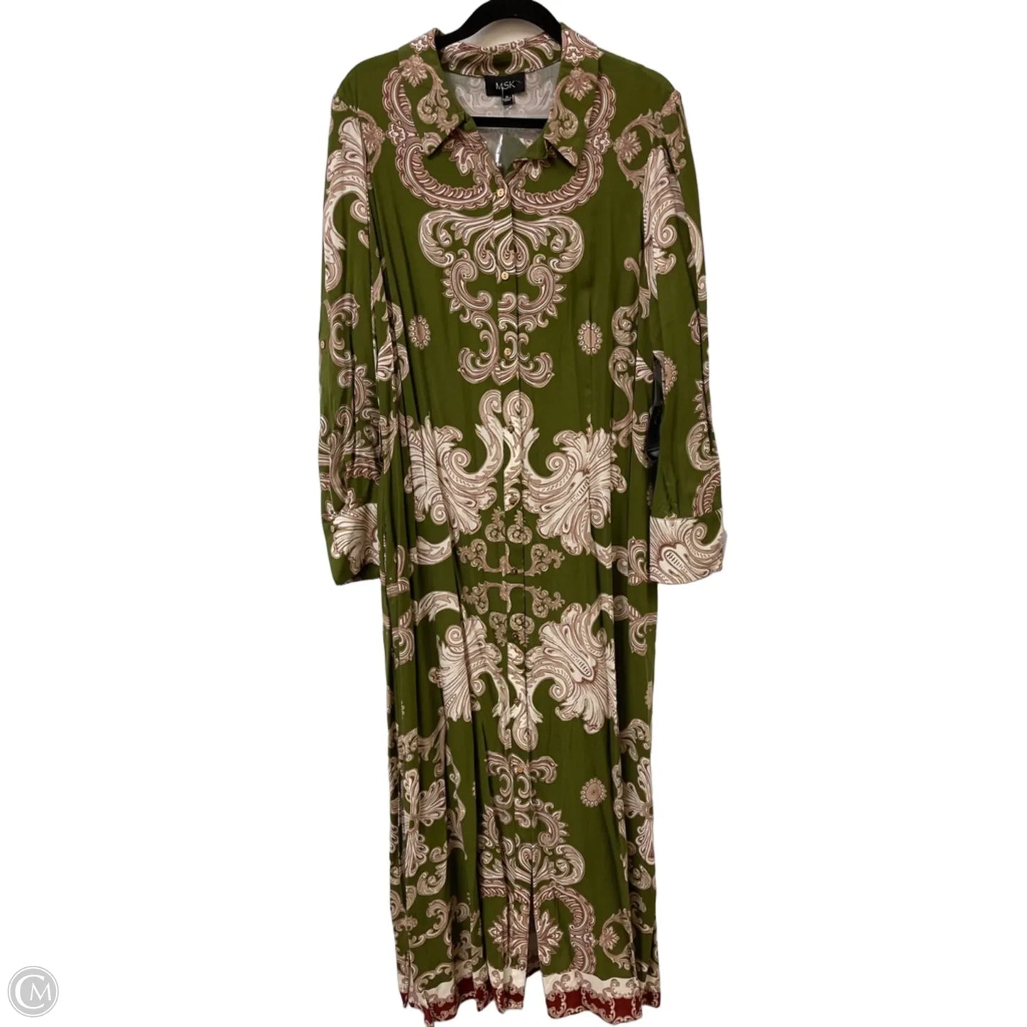 Dress Casual Maxi By Msk In Green, Size: Xl