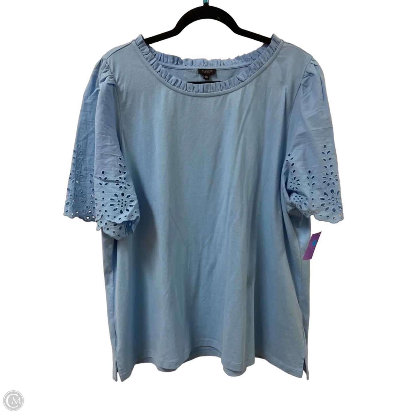 Top Short Sleeve By Talbots In Blue, Size: 3x