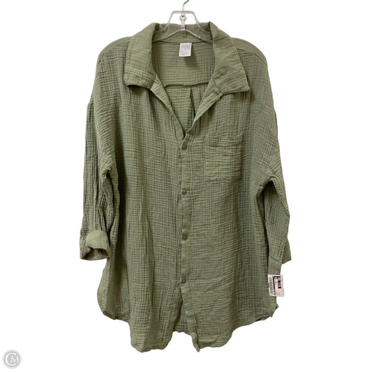 Tunic Long Sleeve By Kona Sol In Green, Size: L