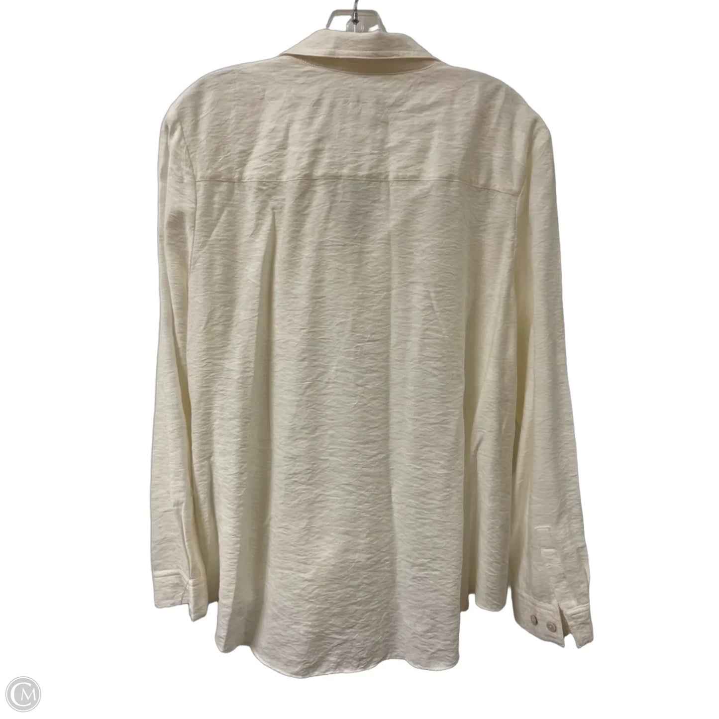 Top Long Sleeve By Chicsoul In Cream, Size: L