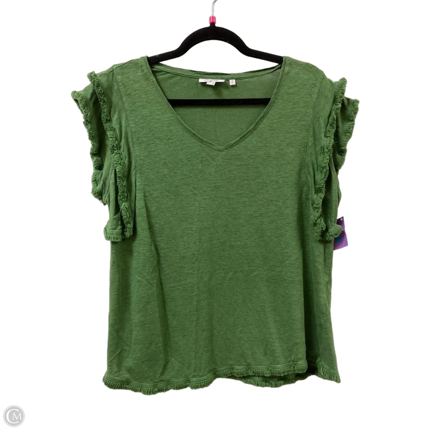 Top Short Sleeve By Chicos In Green, Size: L