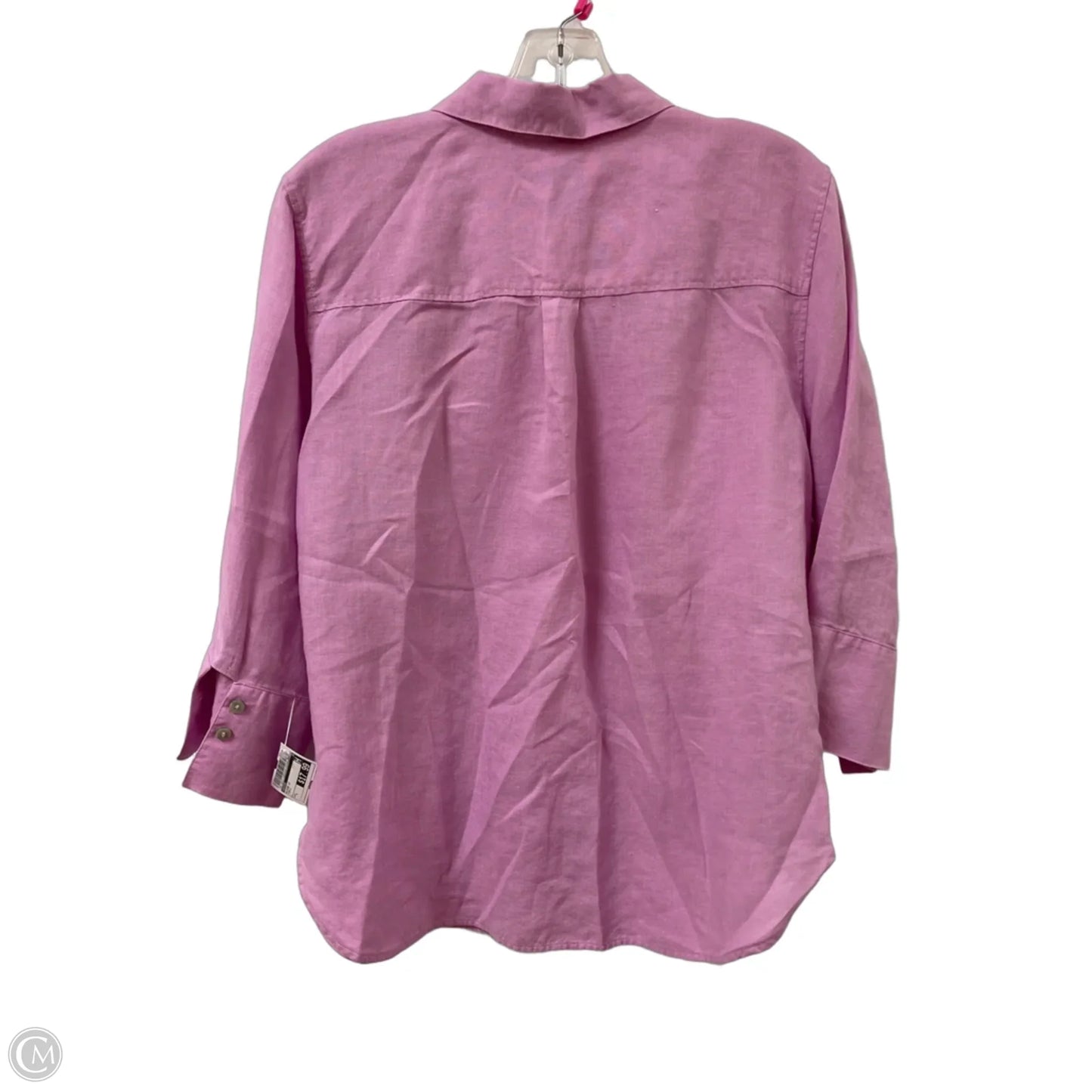 Blouse Long Sleeve By Chicos In Purple, Size: L