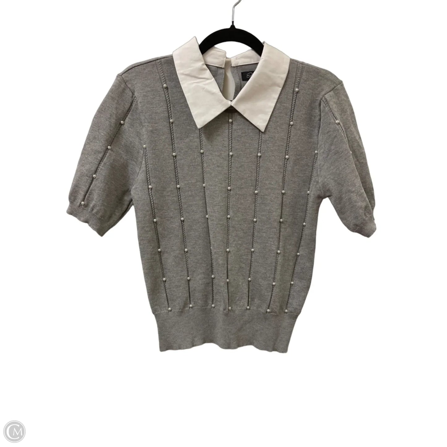 Sweater Short Sleeve By Clothes Mentor In Grey, Size: Xl