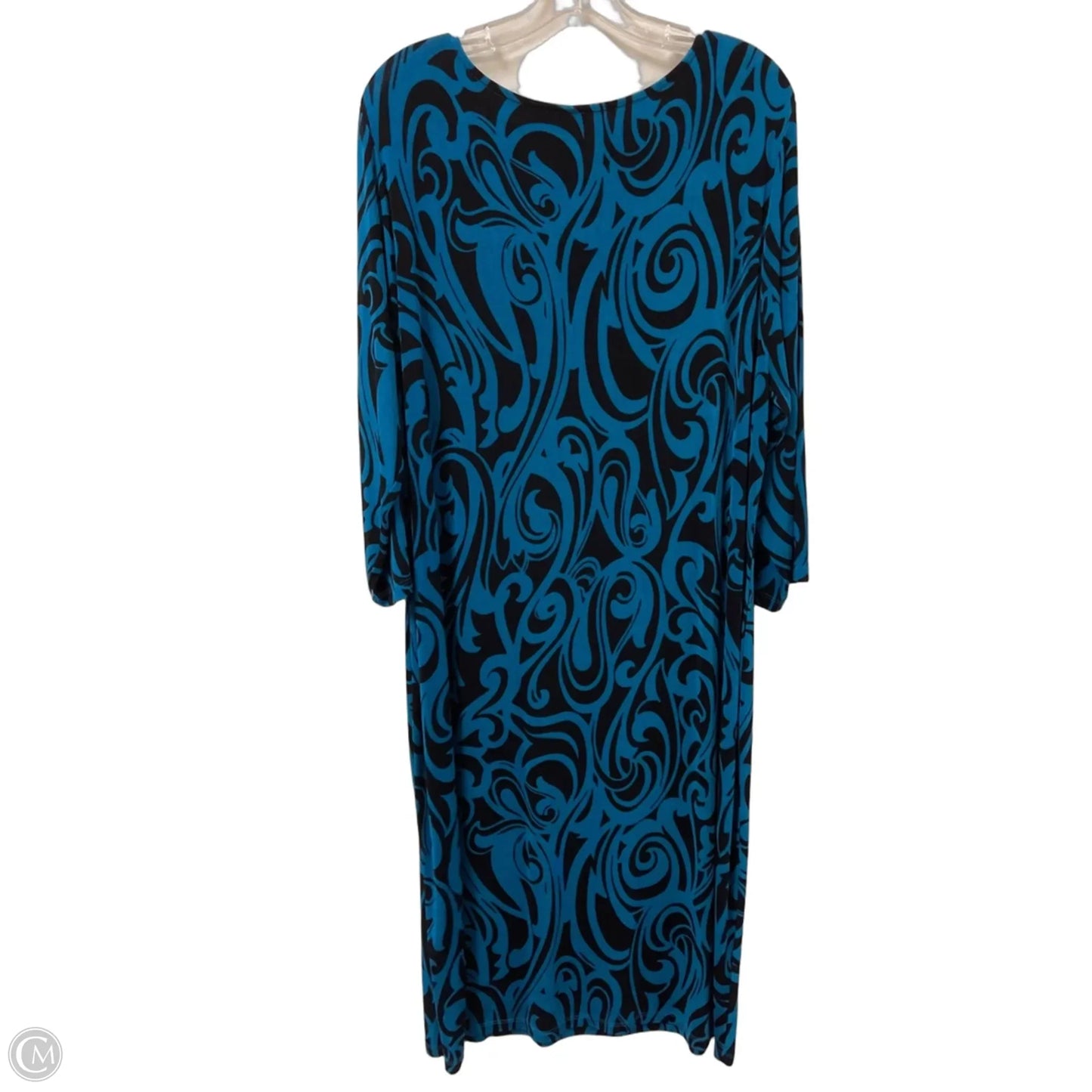 Dress Casual Maxi By Chicos In Blue, Size: 2x