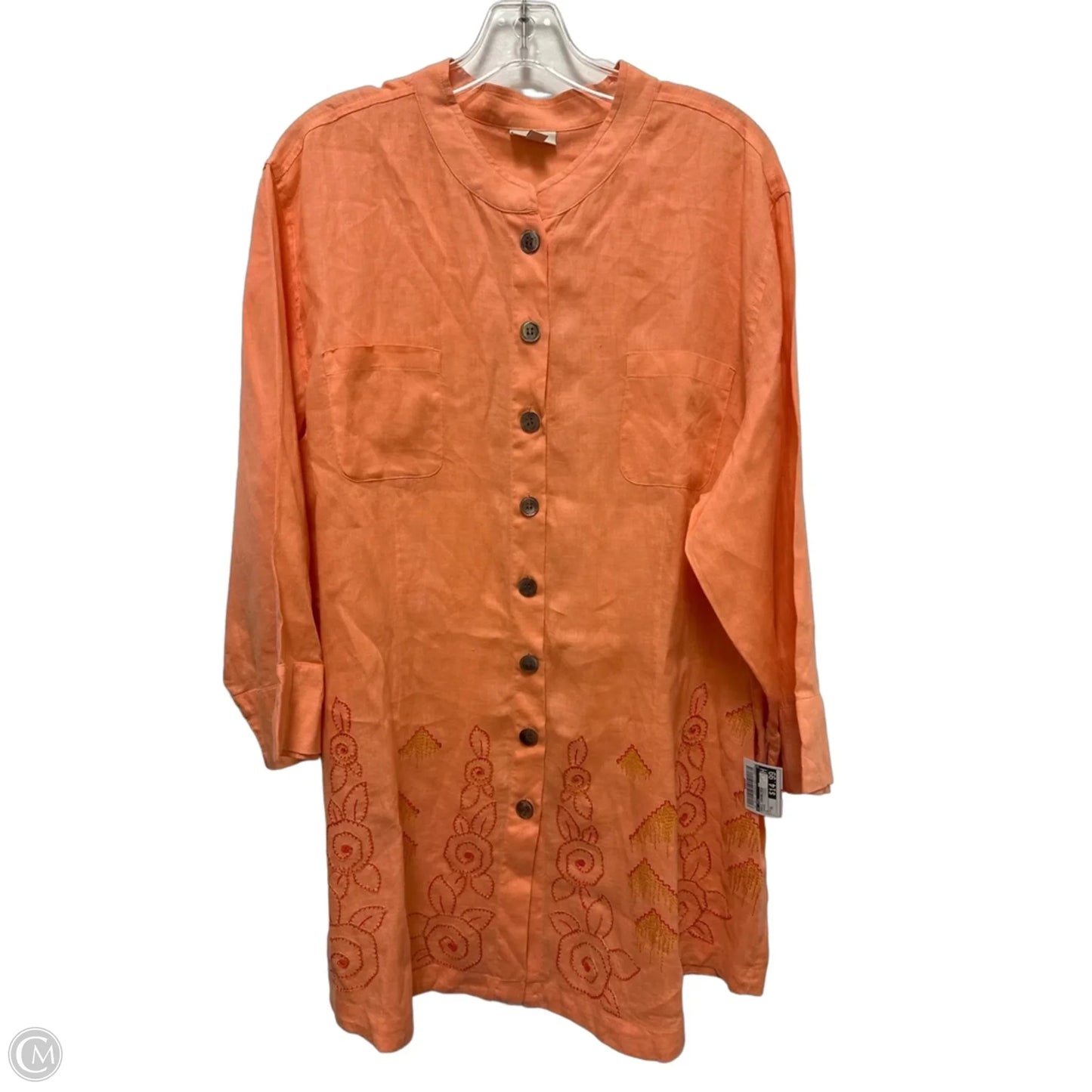 Dress Casual Midi By J. Jill In Orange, Size: Xl