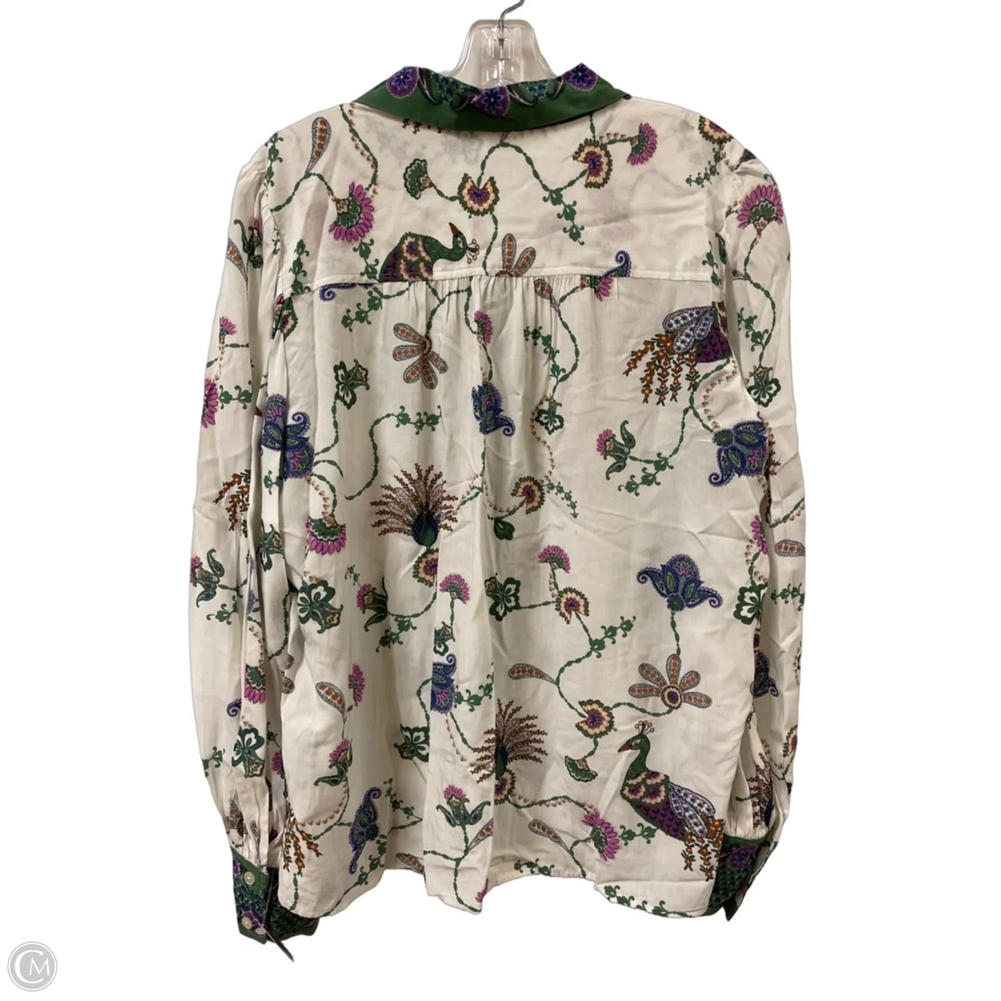 Blouse Long Sleeve By Loft In Green, Size: L