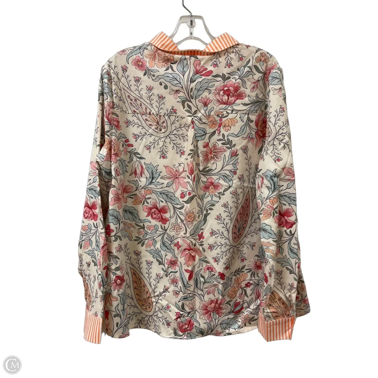 Blouse Long Sleeve By Clothes Mentor In Floral Print, Size: Xl