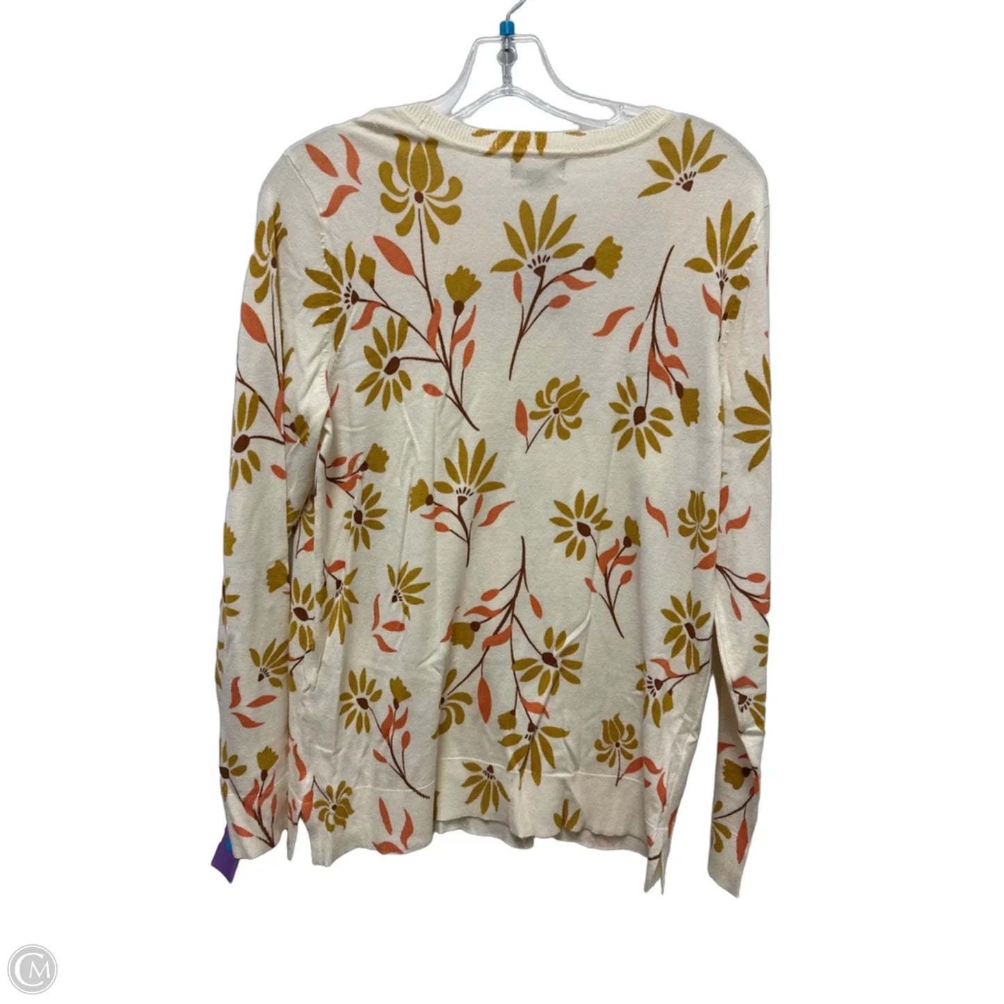 Sweater By Style And Company In Floral Print, Size: M