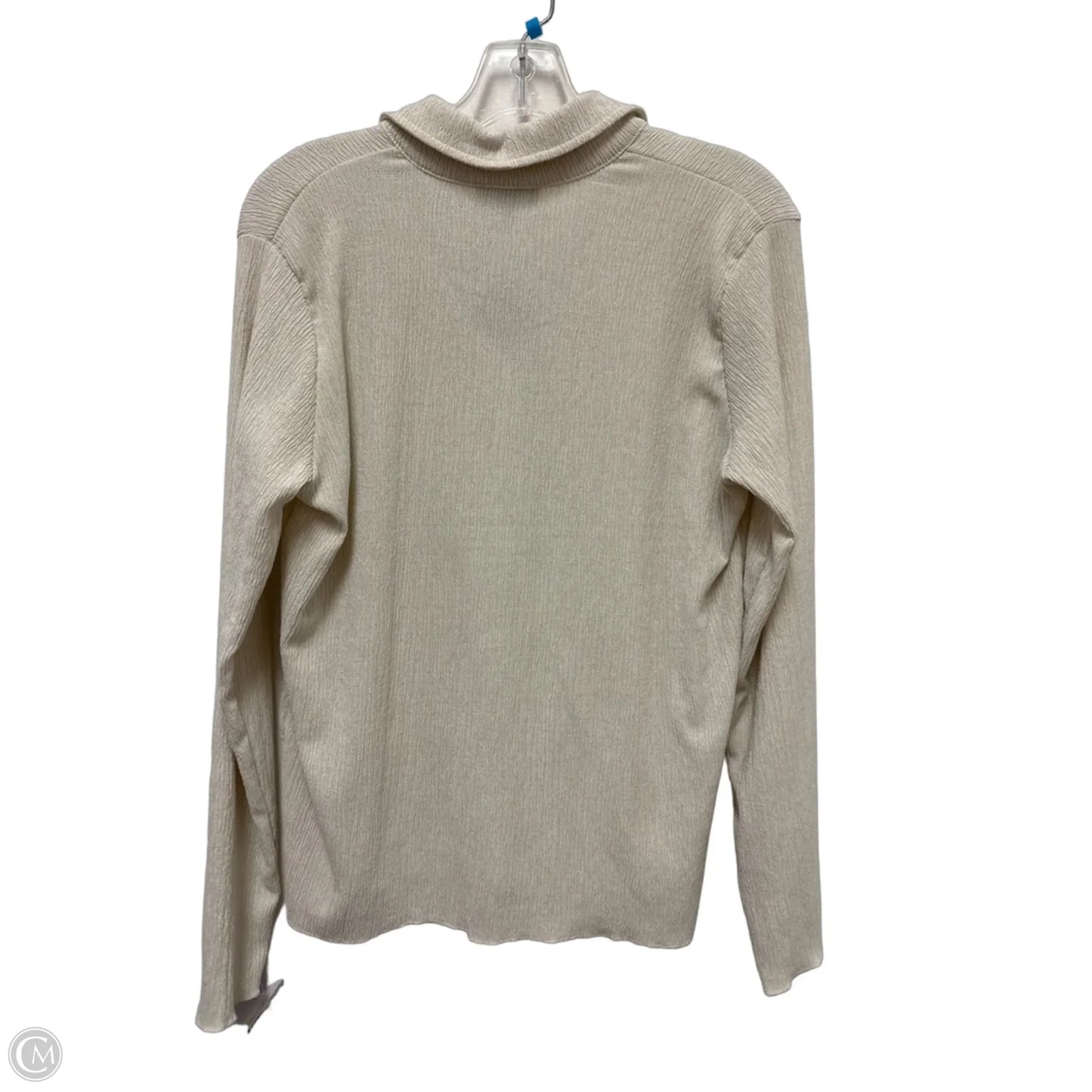 Blouse Long Sleeve By Clothes Mentor In Cream, Size: M