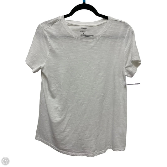 Top Short Sleeve By Sonoma In White, Size: M