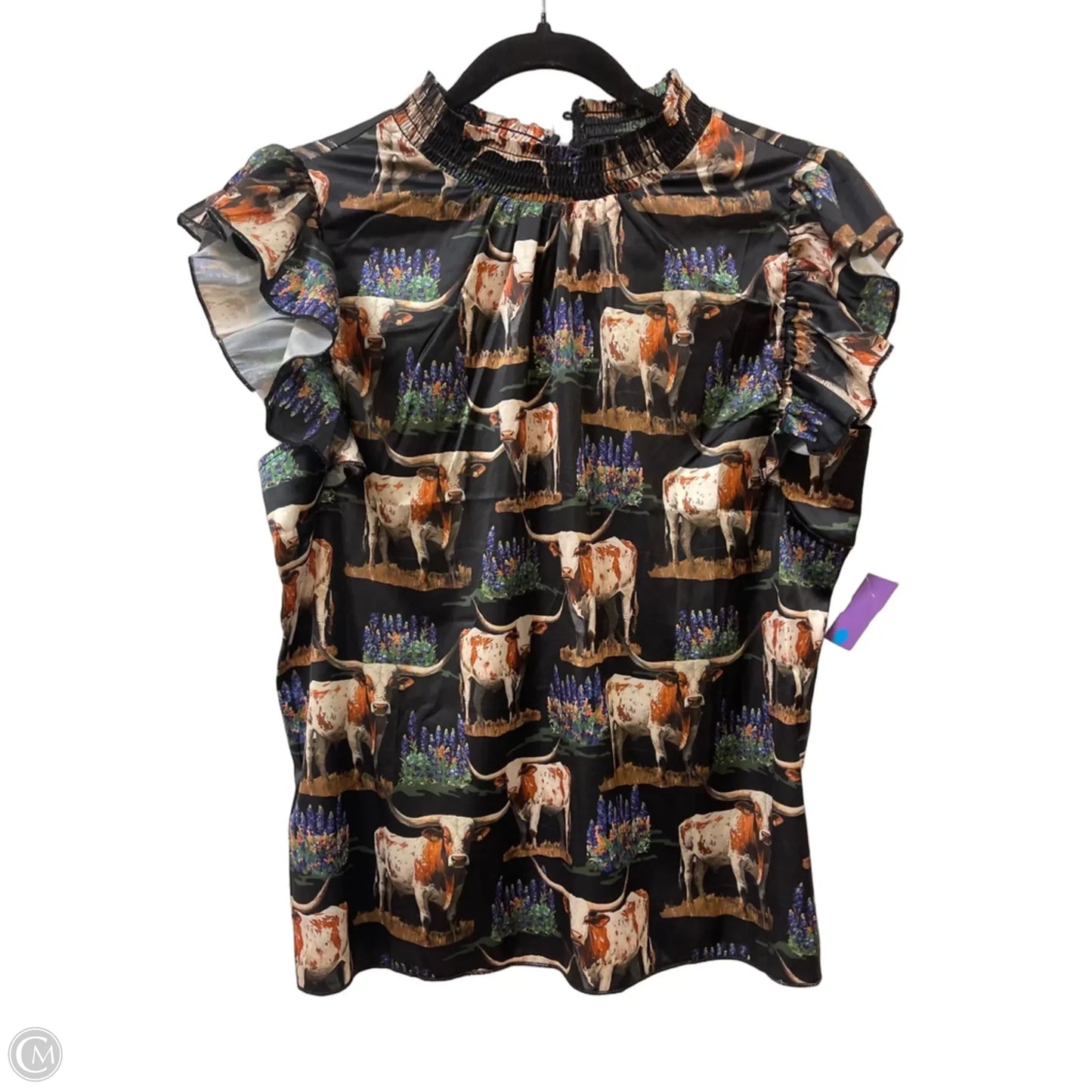 Top Short Sleeve By Clothes Mentor In Black, Size: Xs