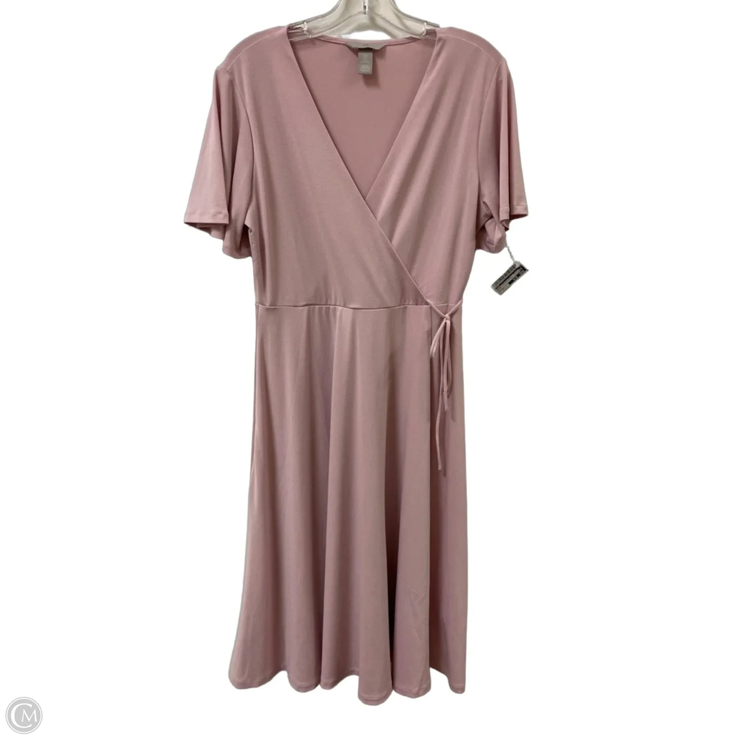 Dress Casual Midi By H&m In Pink, Size: M
