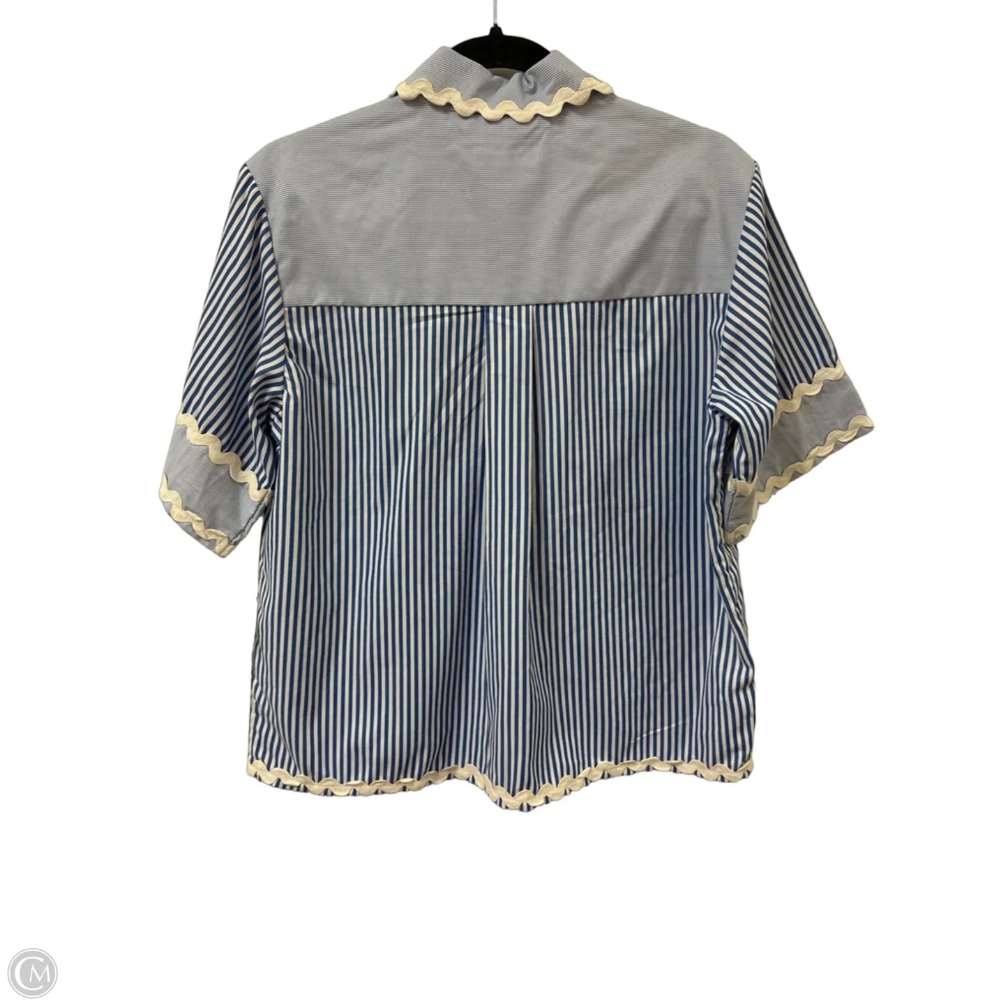 Blouse Short Sleeve By A Loves A In Blue, Size: Xs