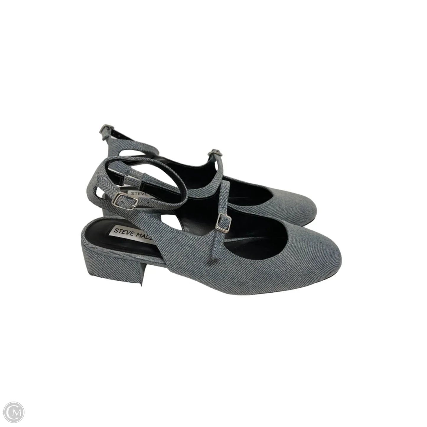 Shoes Heels Block By Steve Madden In Blue Denim, Size: 7