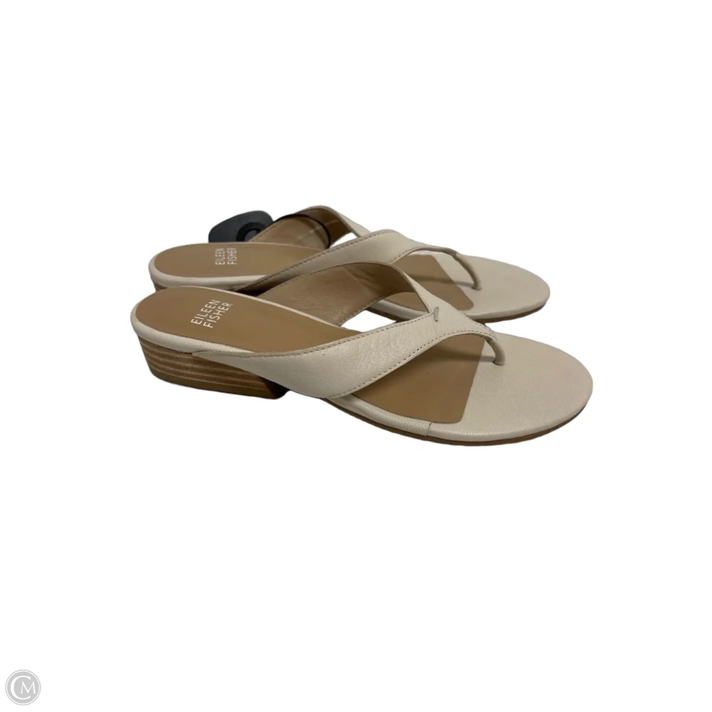 Sandals Heels Block By Eileen Fisher In Cream, Size: 6.5