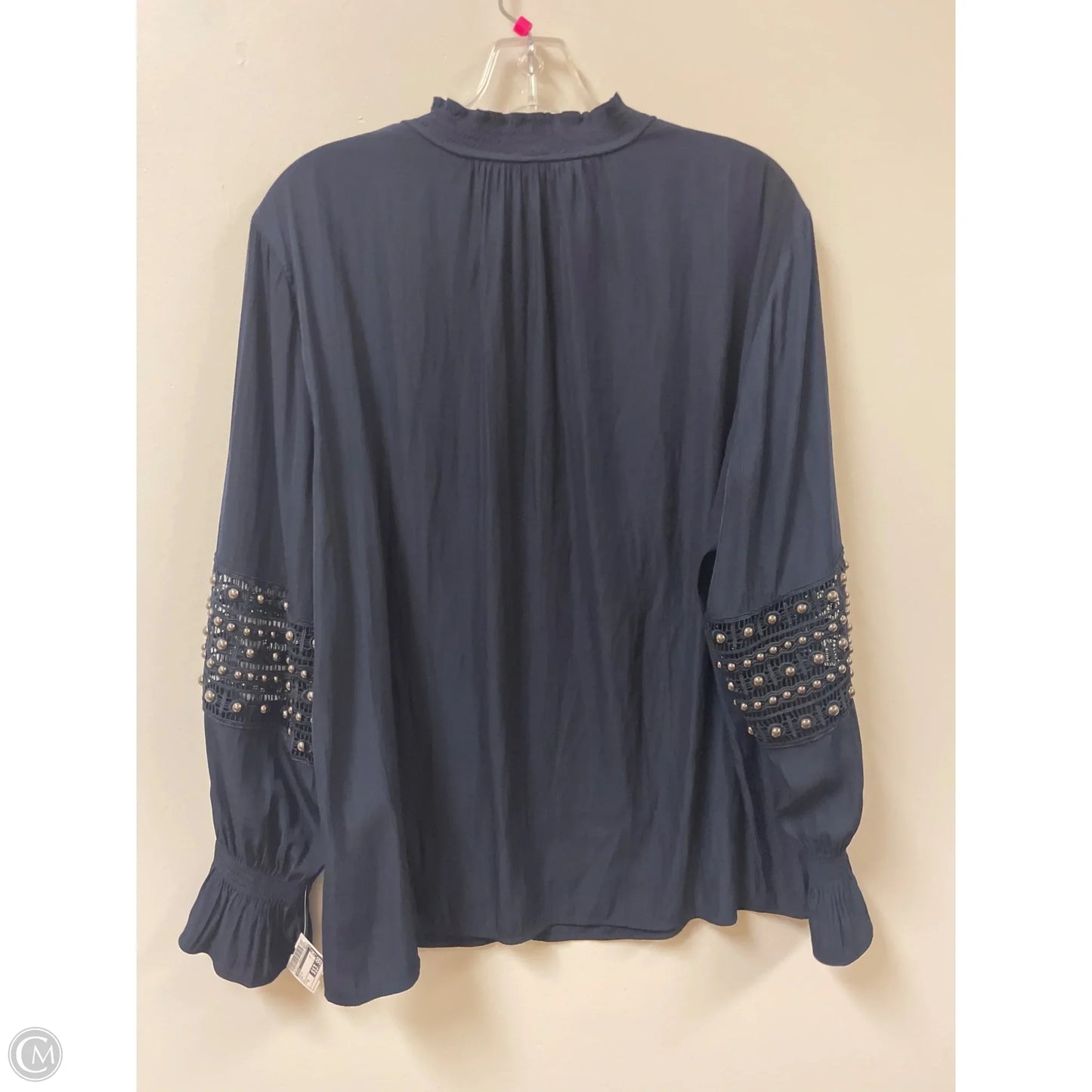 Top Long Sleeve By Chicos In Navy, Size: Xl